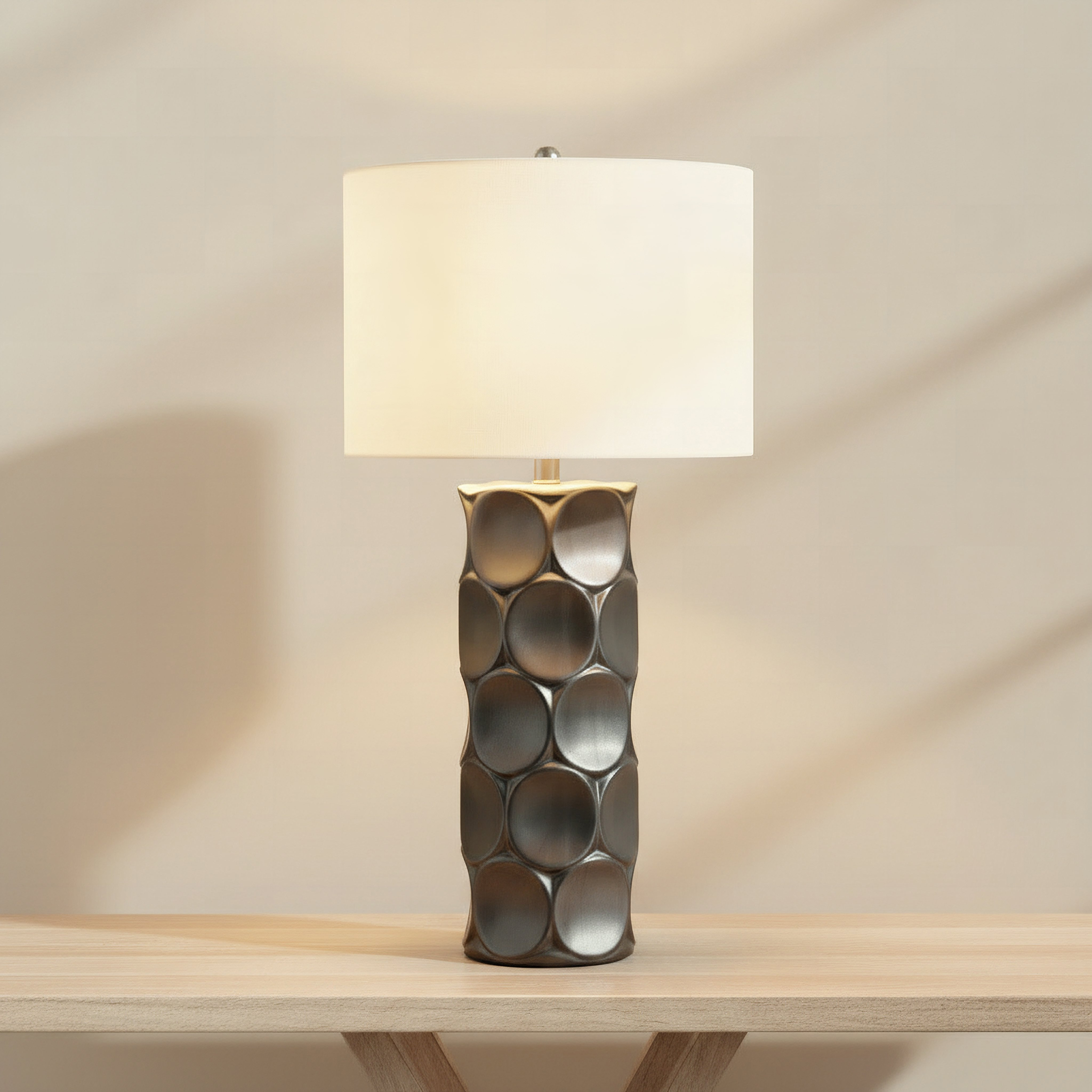 Pearson Ceramic Table Lamp with Linen Shade - 40x81.2 cm-hbxbedroom-lighting-tablelamps-image-2