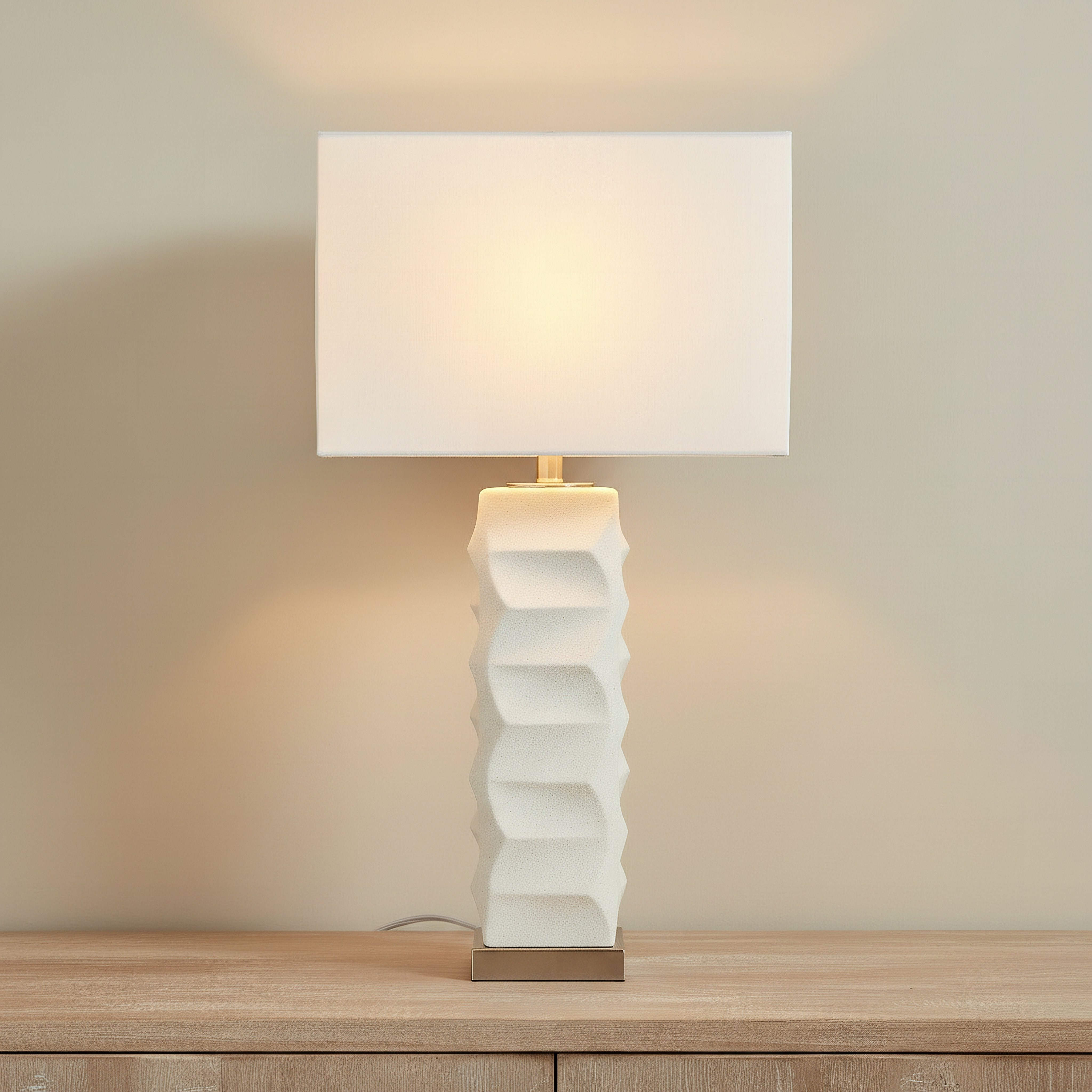 Pearson Ceramic Table Lamp with Linen Shade - 38x62 cm-hbxbedroom-lighting-tablelamps-image-2