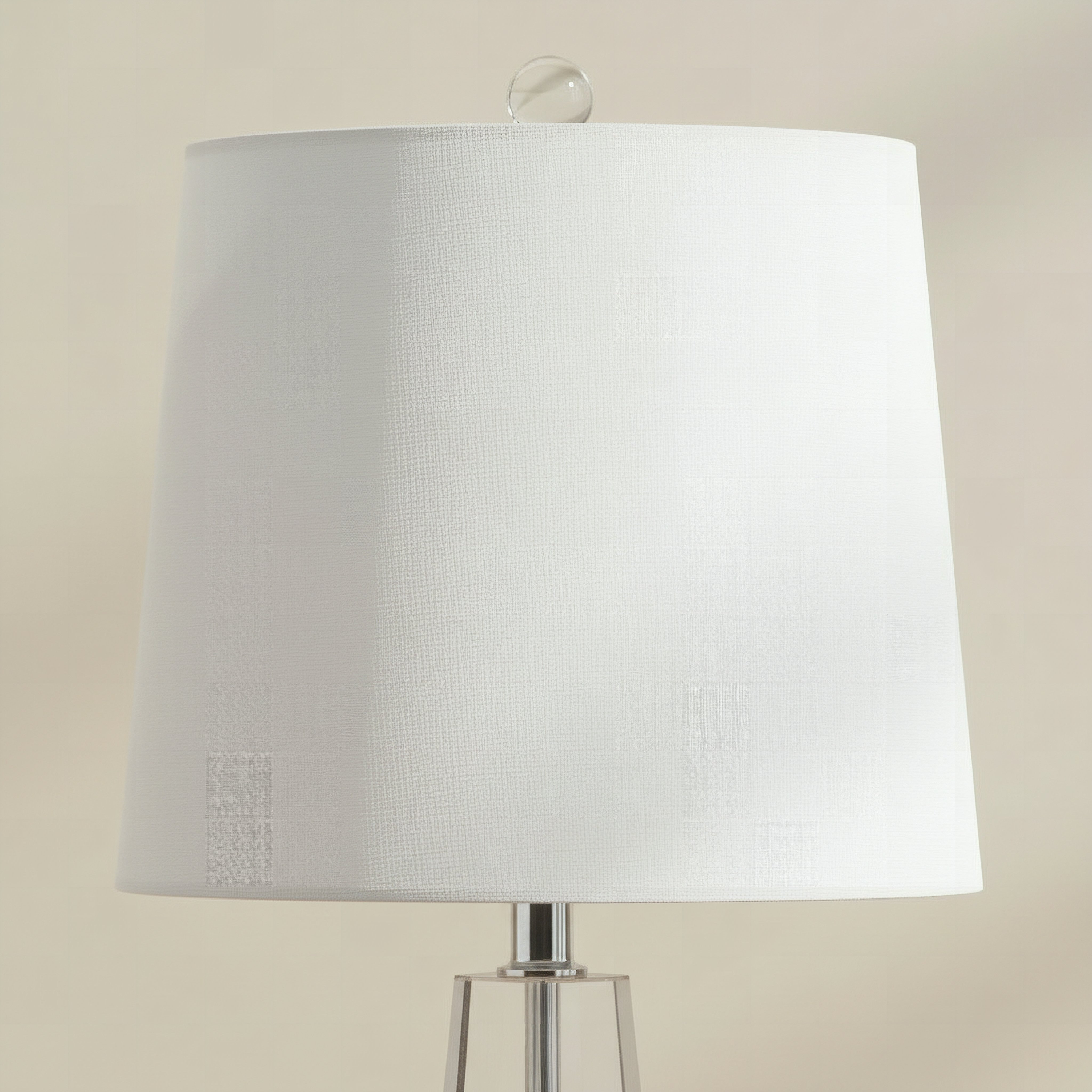 Pearson Crystal Table Lamp with Linen Shade - 25x63.5 cm-hbxbedroom-lighting-tablelamps-image-3