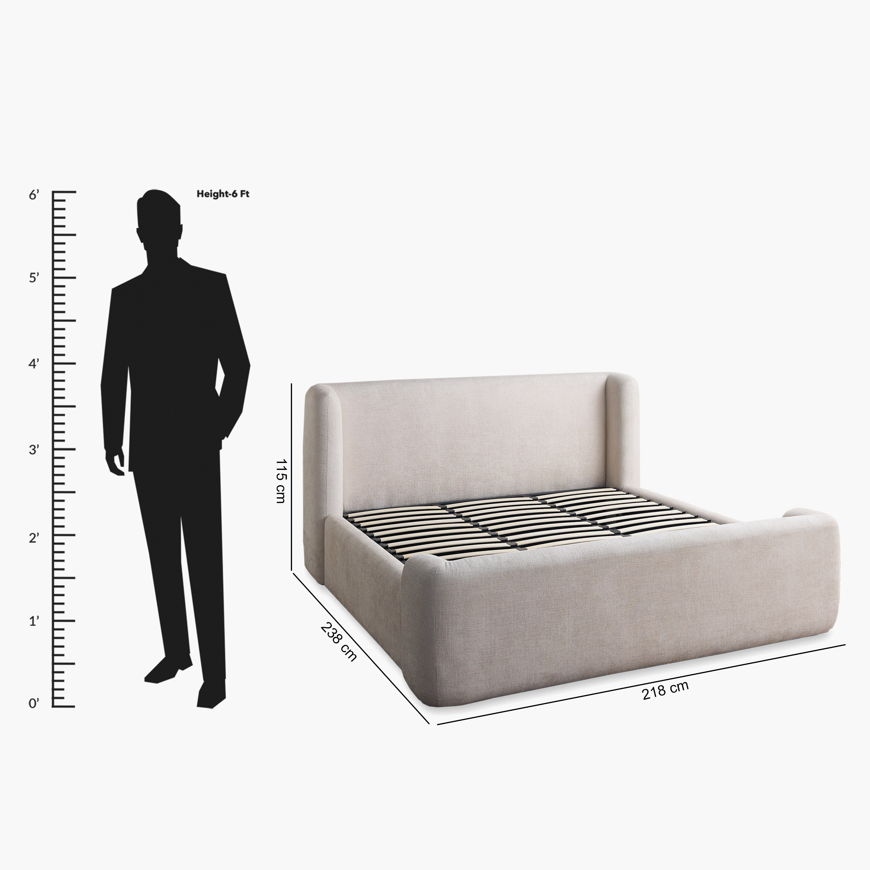 Arctic Upholstered Hydraulic Storage Sintered Stone 5-Piece  King Bedroom Set - 180x200 cm-hbxbedroom-bedsandbedsets-bedroomsets-king-image-23