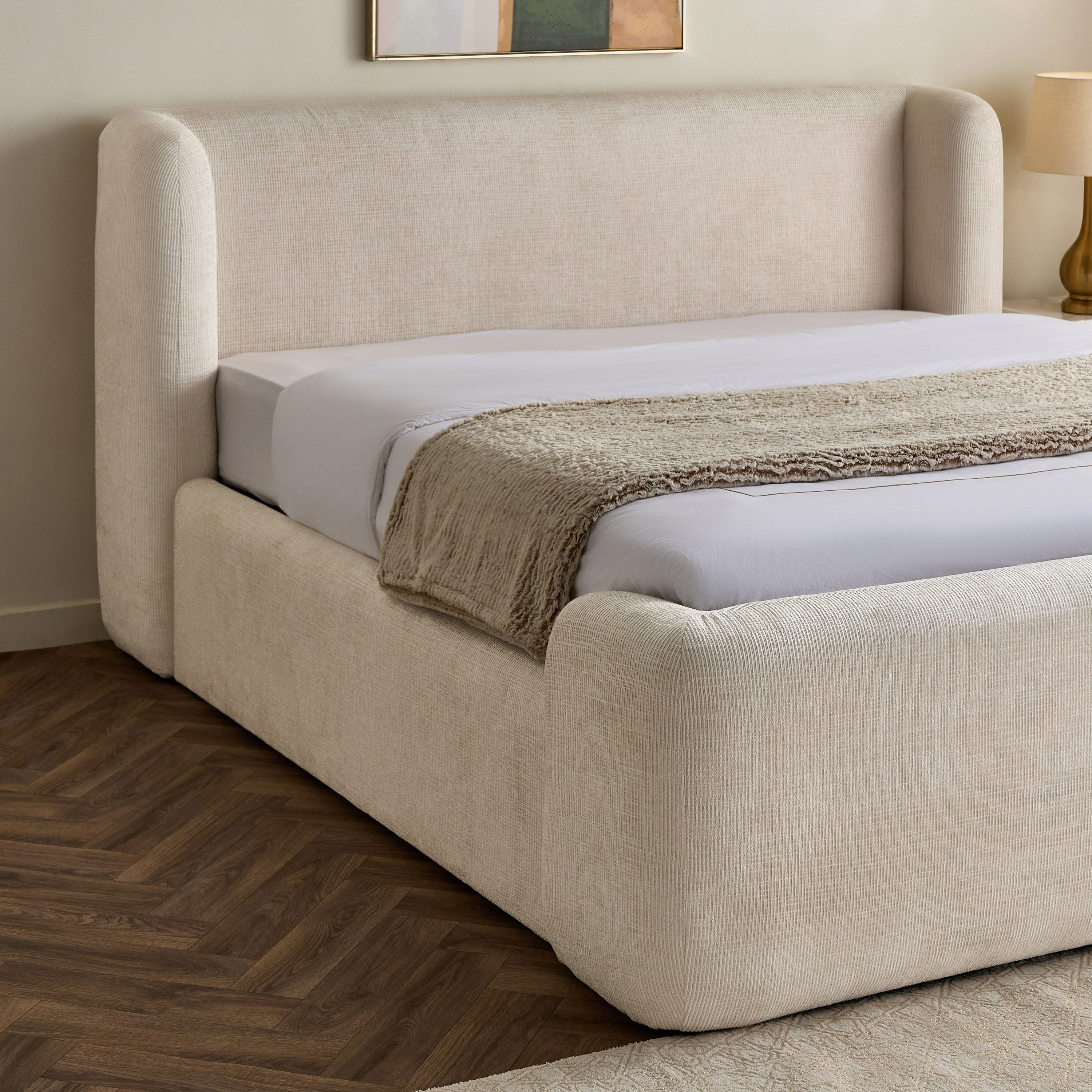 Arctic Upholstered Hydraulic Storage Sintered Stone 5-Piece  King Bedroom Set - 180x200 cm-hbxbedroom-bedsandbedsets-bedroomsets-king-image-3