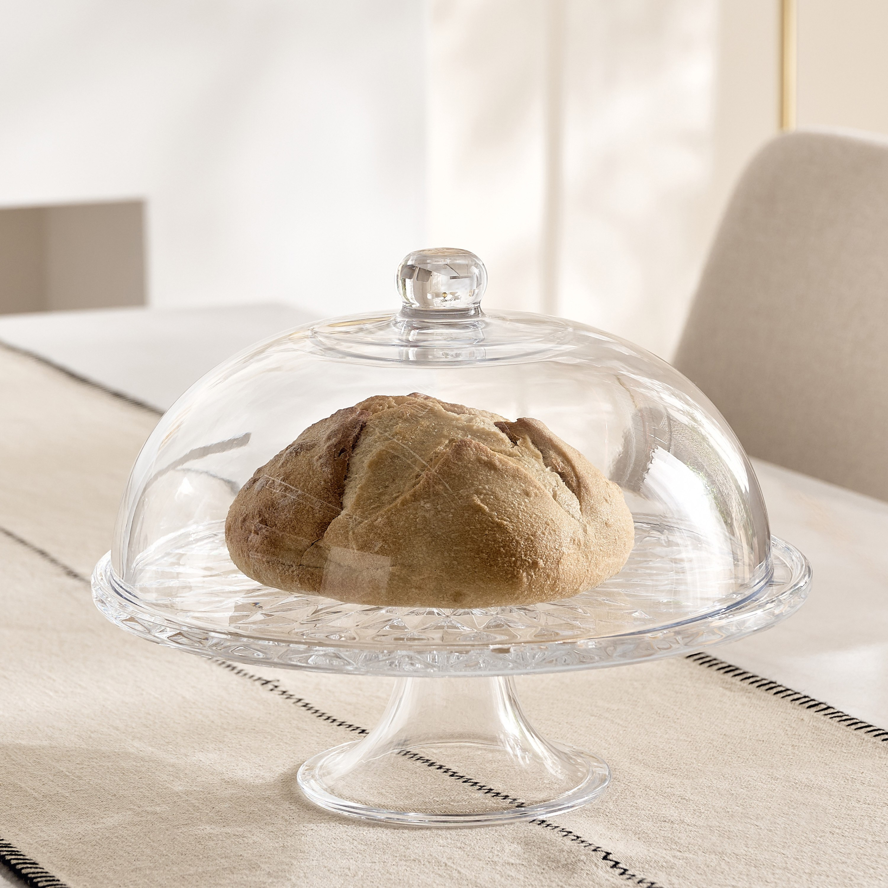 قبة كيك زجاج من جويل - 30x23.2  سم-hbxdecorandfurnishings-tabletop-serveware-image-1