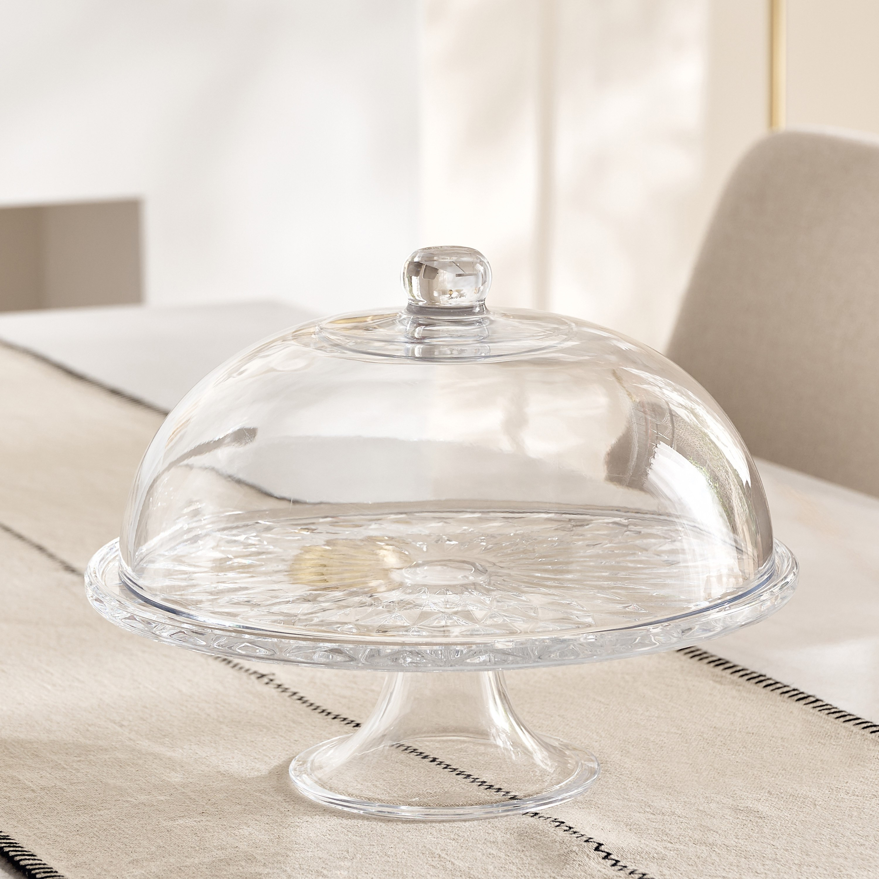 قبة كيك زجاج من جويل - 30x23.2  سم-hbxdecorandfurnishings-tabletop-serveware-image-2