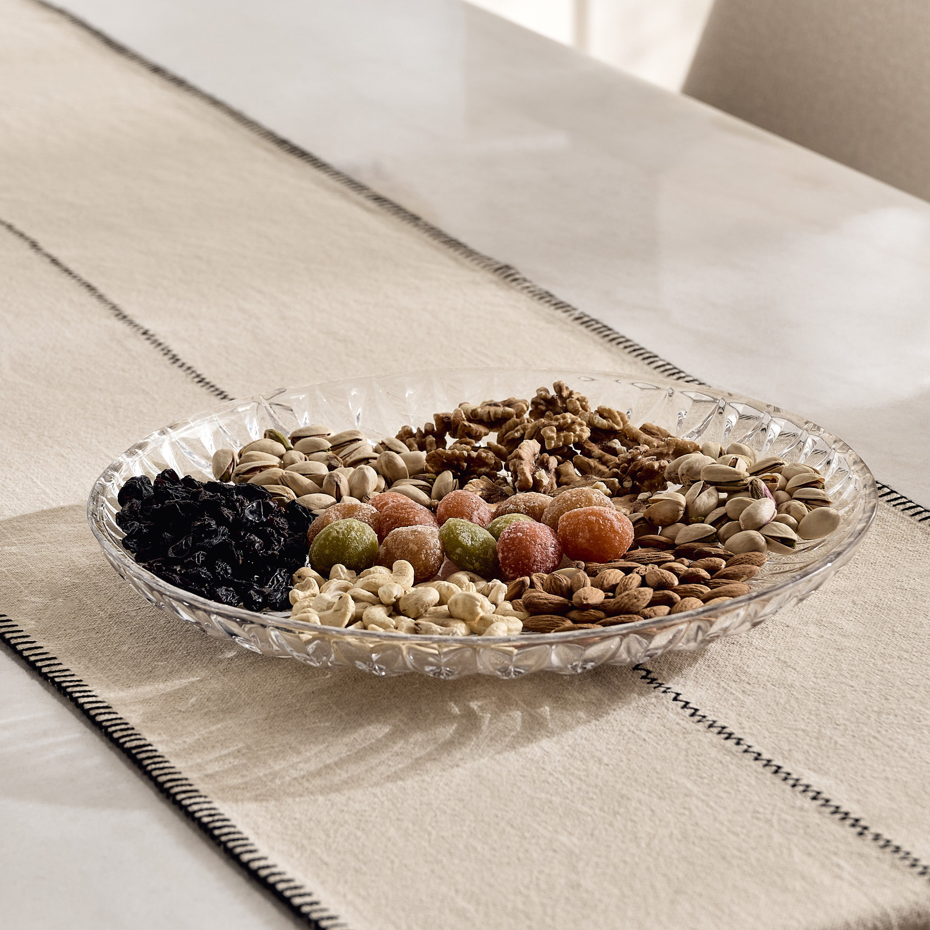 Jewel Glass Platter - 32.7x4.4 cm-hbxdecorandfurnishings-tabletop-serveware-image-1