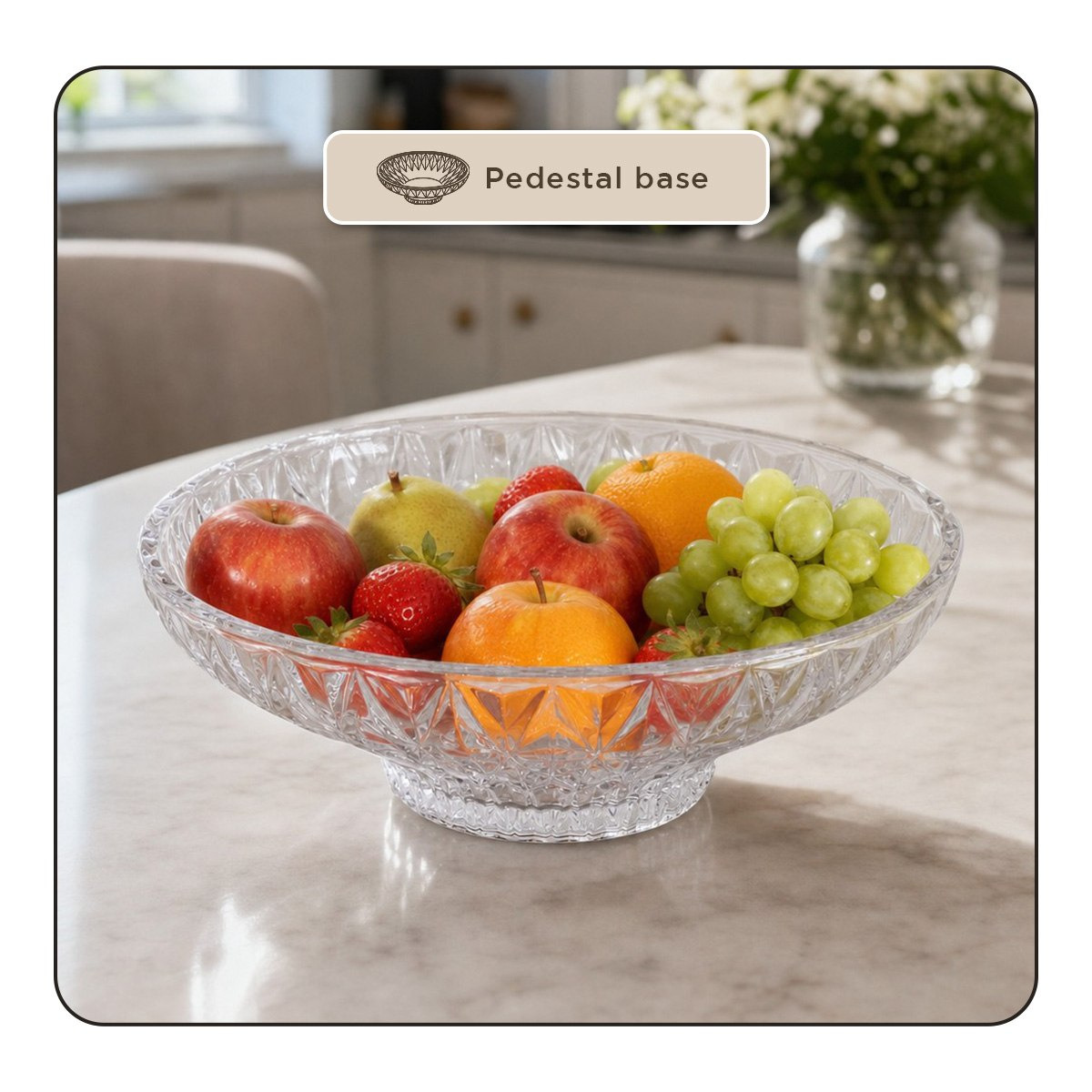 وعاء فواكه زجاجي من جيويل - 31.5x11 سم-hbxdecorandfurnishings-tabletop-crockery-image-7