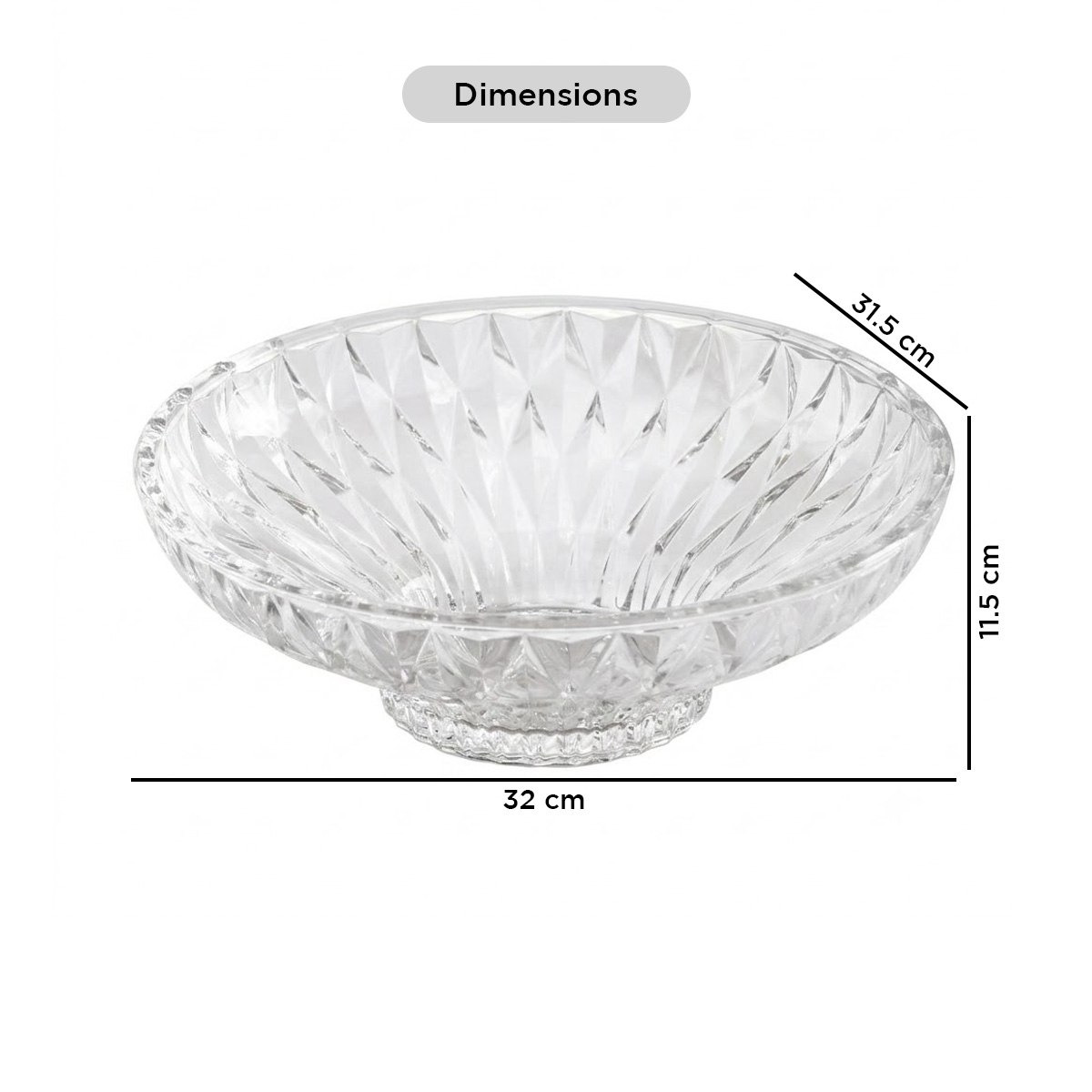 وعاء فواكه زجاجي من جيويل - 31.5x11 سم-hbxdecorandfurnishings-tabletop-crockery-image-8