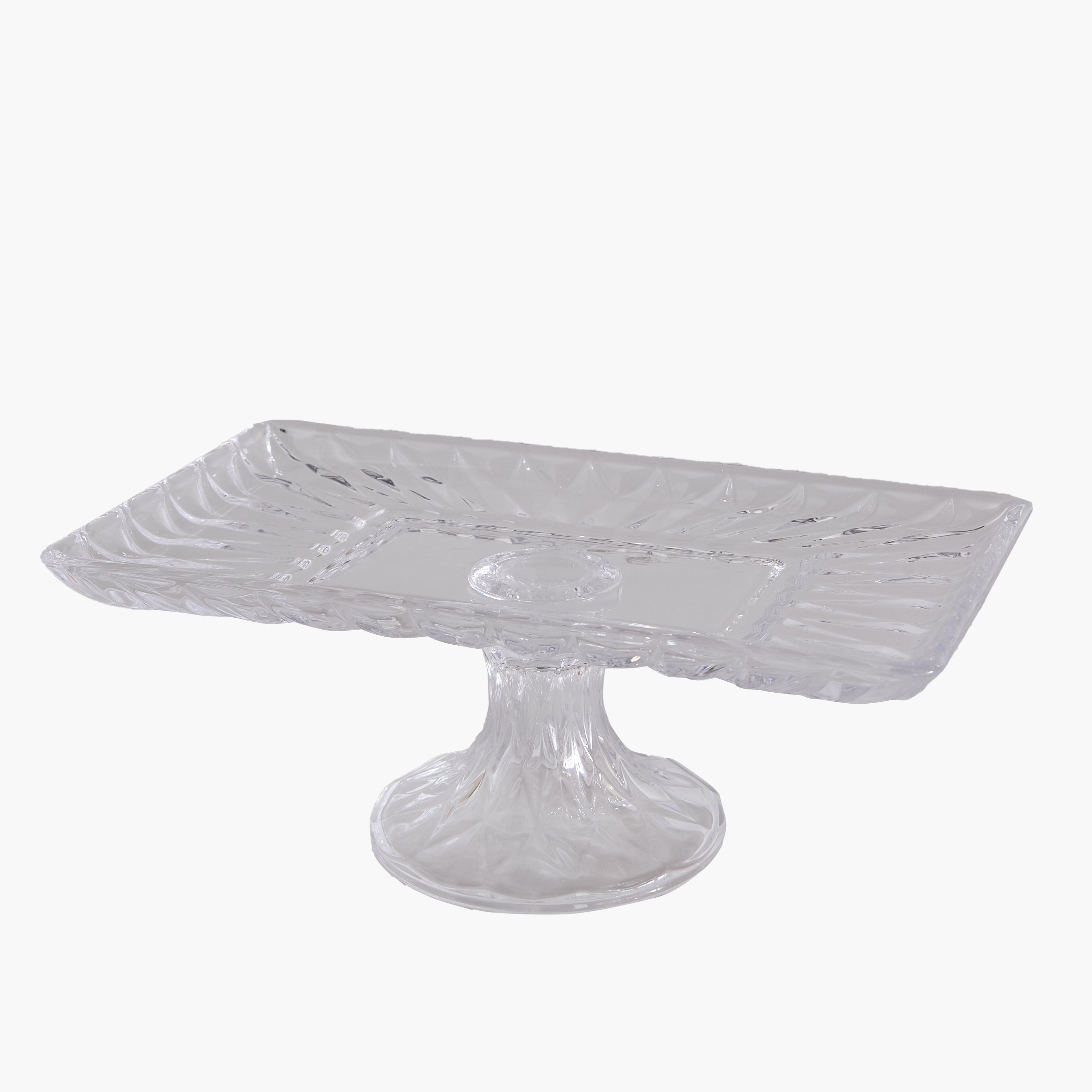 صحن تقديم زجاجي بقاعدة من جيويل - 29.7x16.3x12 سم-hbxdecorandfurnishings-tabletop-serveware-image-5