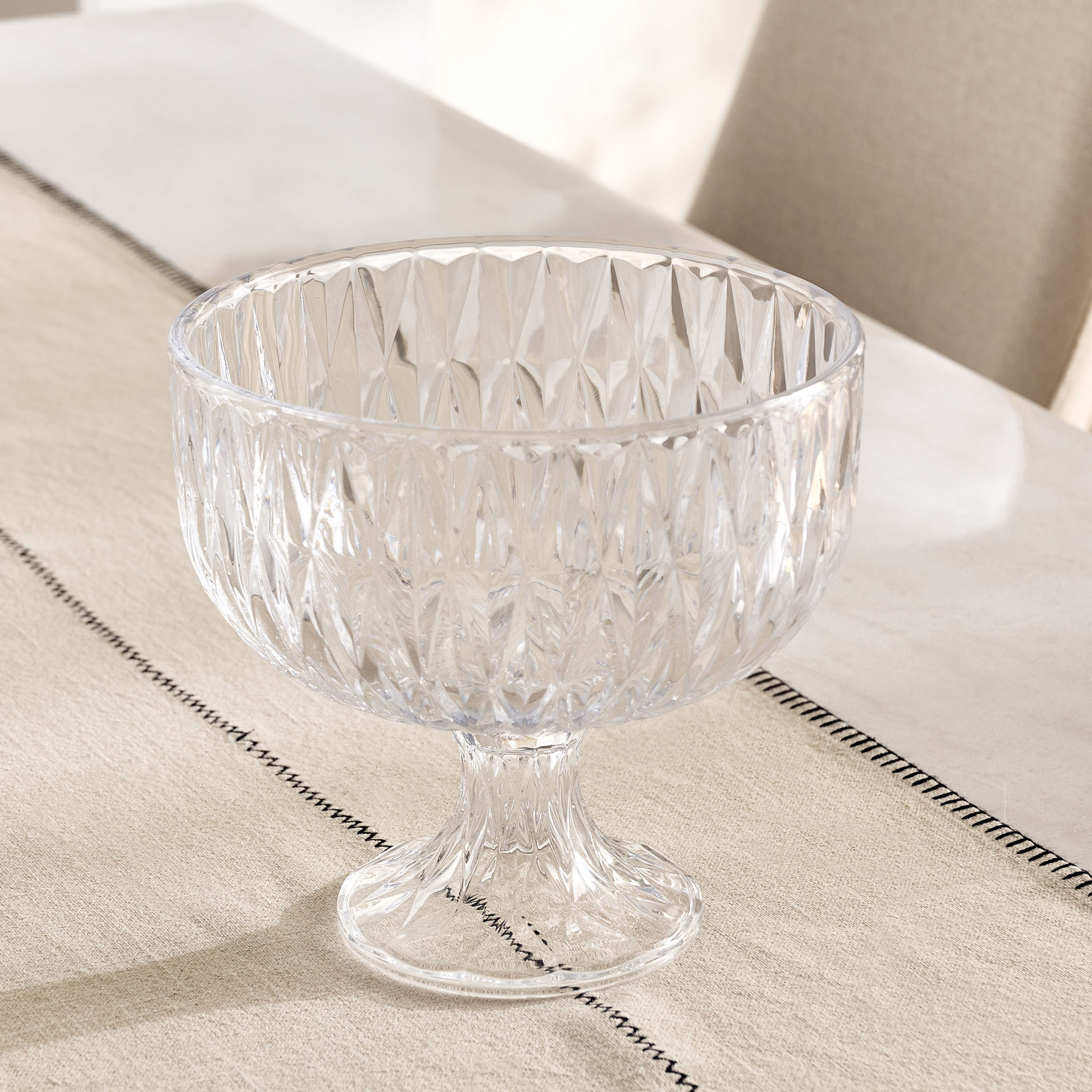 Jewel Glass Footed Bowl - 22.8x21.4 cm-hbxdecorandfurnishings-tabletop-crockery-image-2