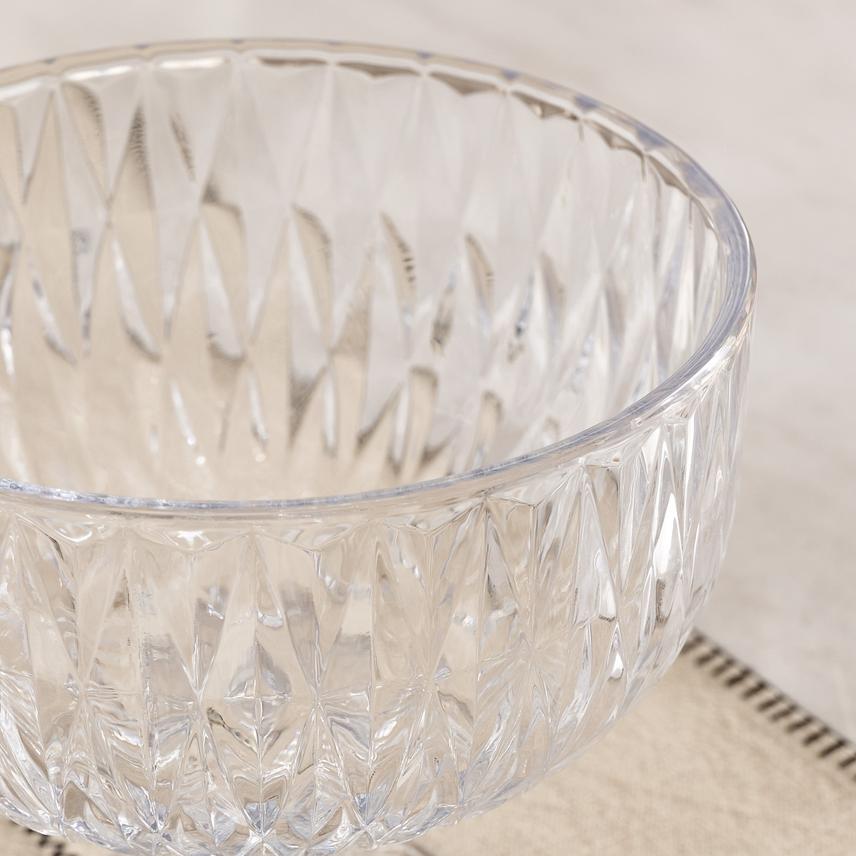 Jewel Glass Footed Bowl - 22.8x21.4 cm-hbxdecorandfurnishings-tabletop-crockery-image-3