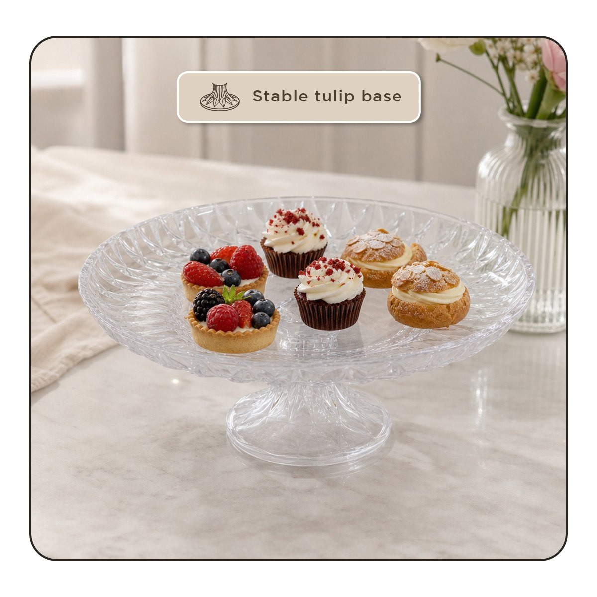 حامل كيك زجاجي من جيويل - 32.7x13.7 سم-hbxdecorandfurnishings-tabletop-serveware-image-7