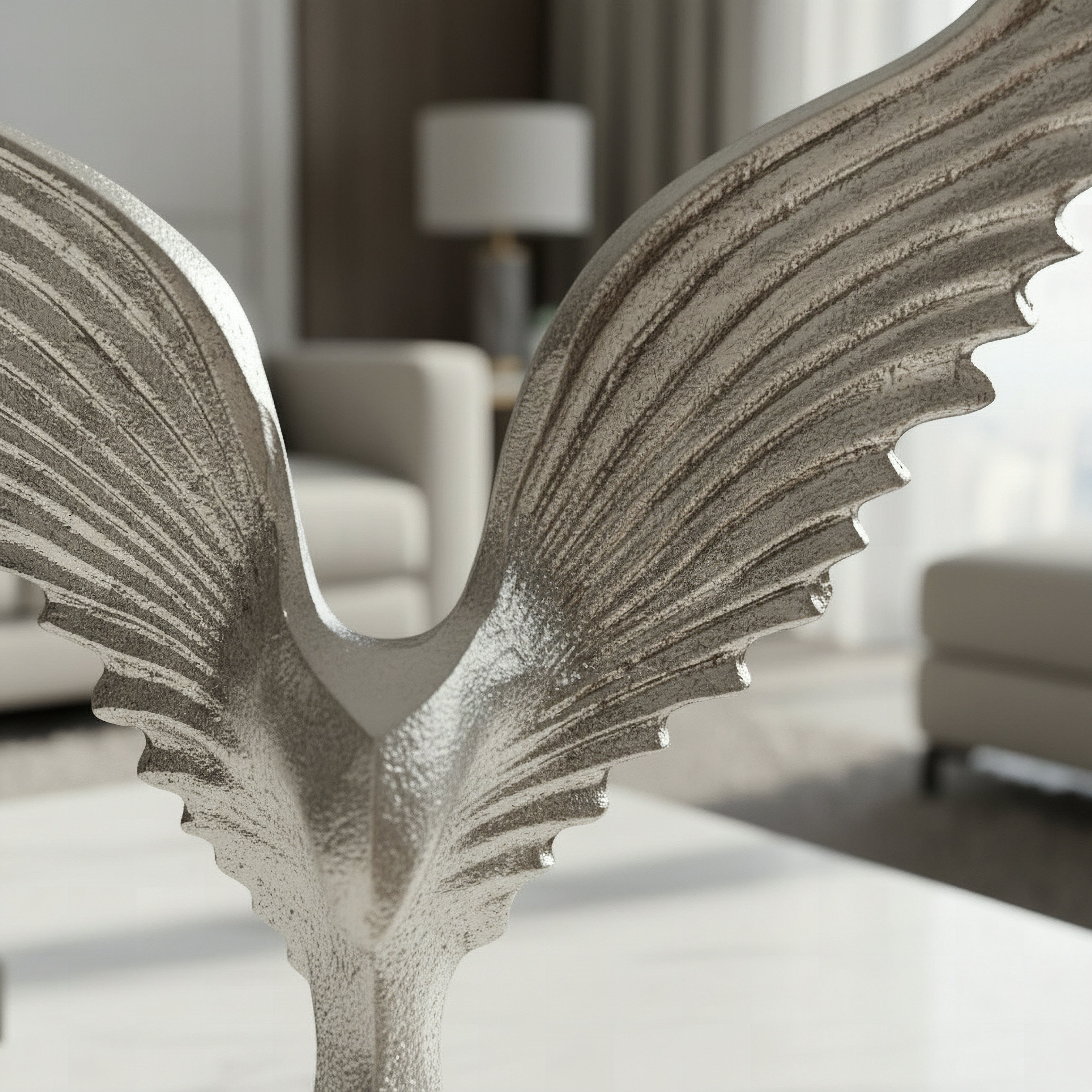 قطعة ديكور نسر ألومنيوم بقاعدة رخام ستافورد ليڤ من أوروم - 27x10x31 سم-hbxhomeware-homedecor-figurinesandornaments-image-2