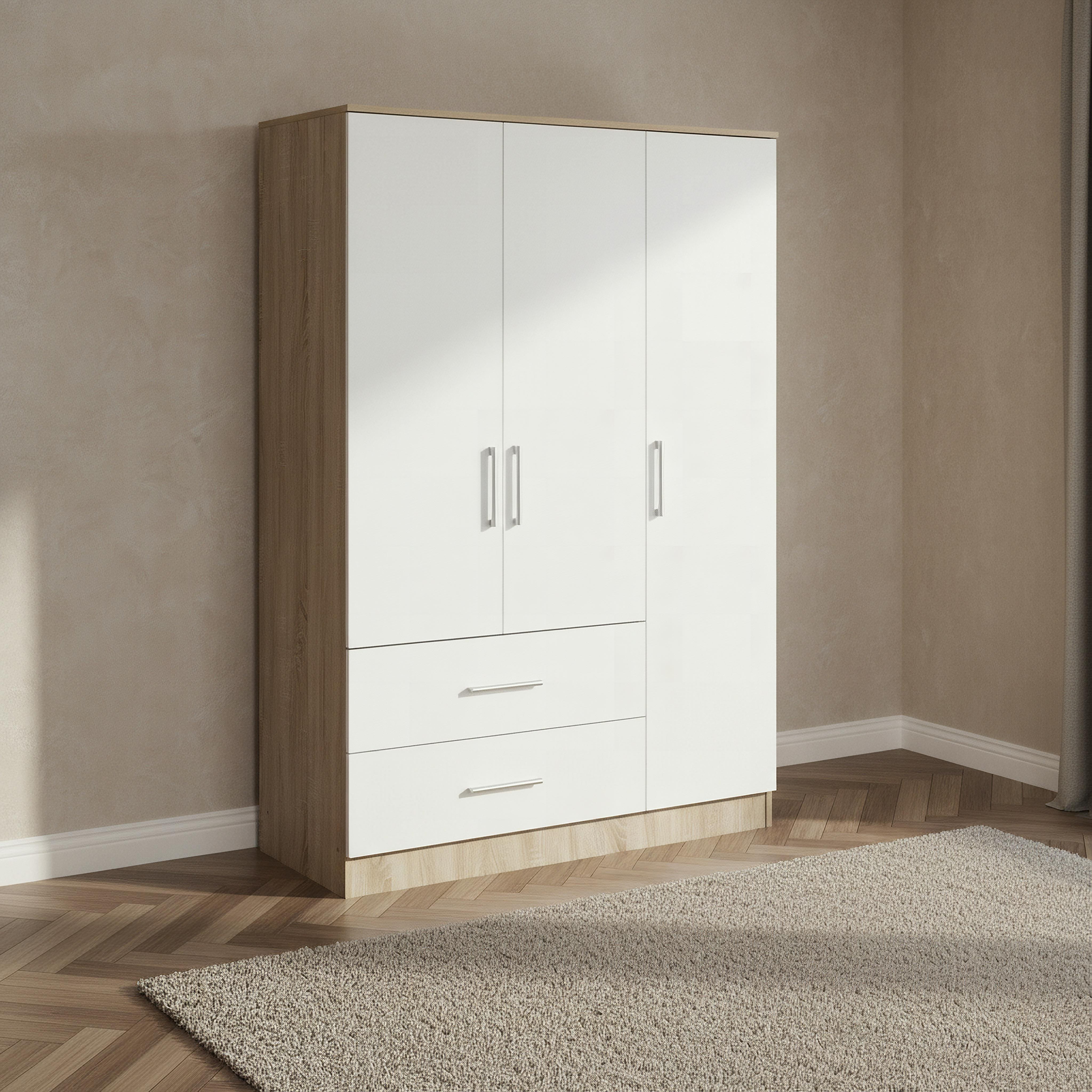 خزانة ملابس 3 أبواب بدرجين كودا أن أكس تي من موفو-hbxfurniture-wardrobes-image-1