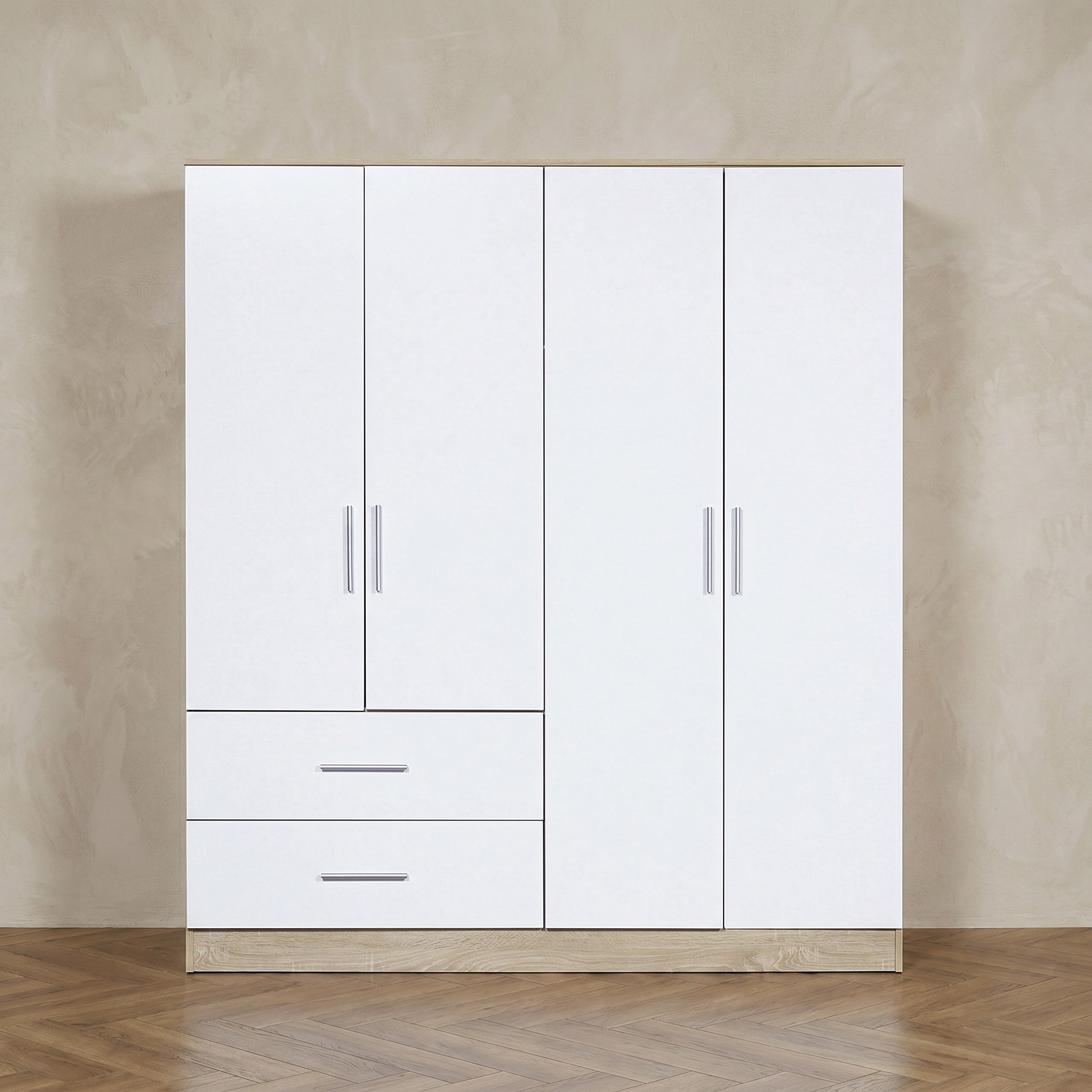 Movo Coda NXT 4-Door Wardrobe with 2 Drawers-hbxfurniture-wardrobes-image-2