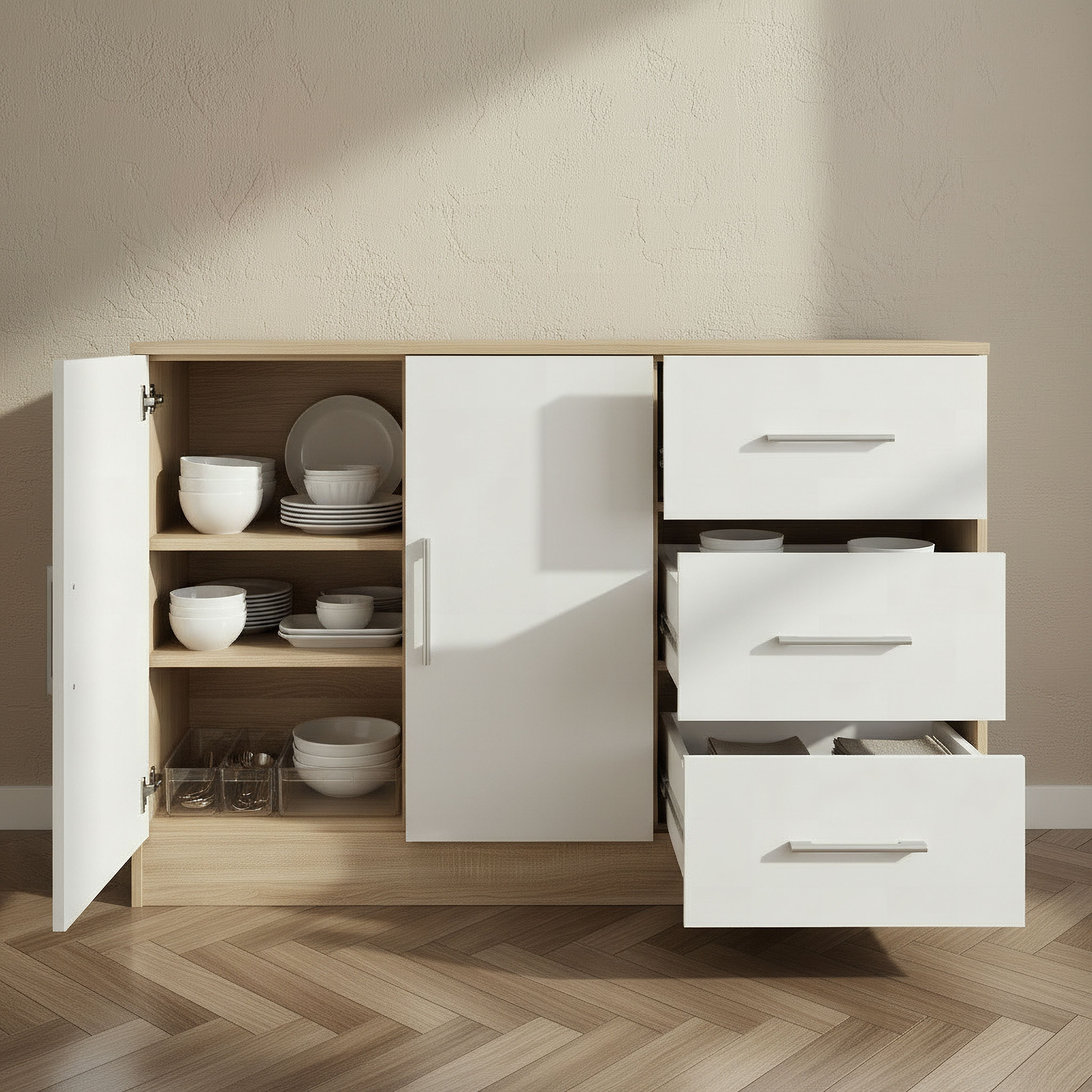 Movo Elga NXT 2-Door Side Board with 3 Drawers-hbxfurniture-diningroom-buffetsandsideboards-image-3
