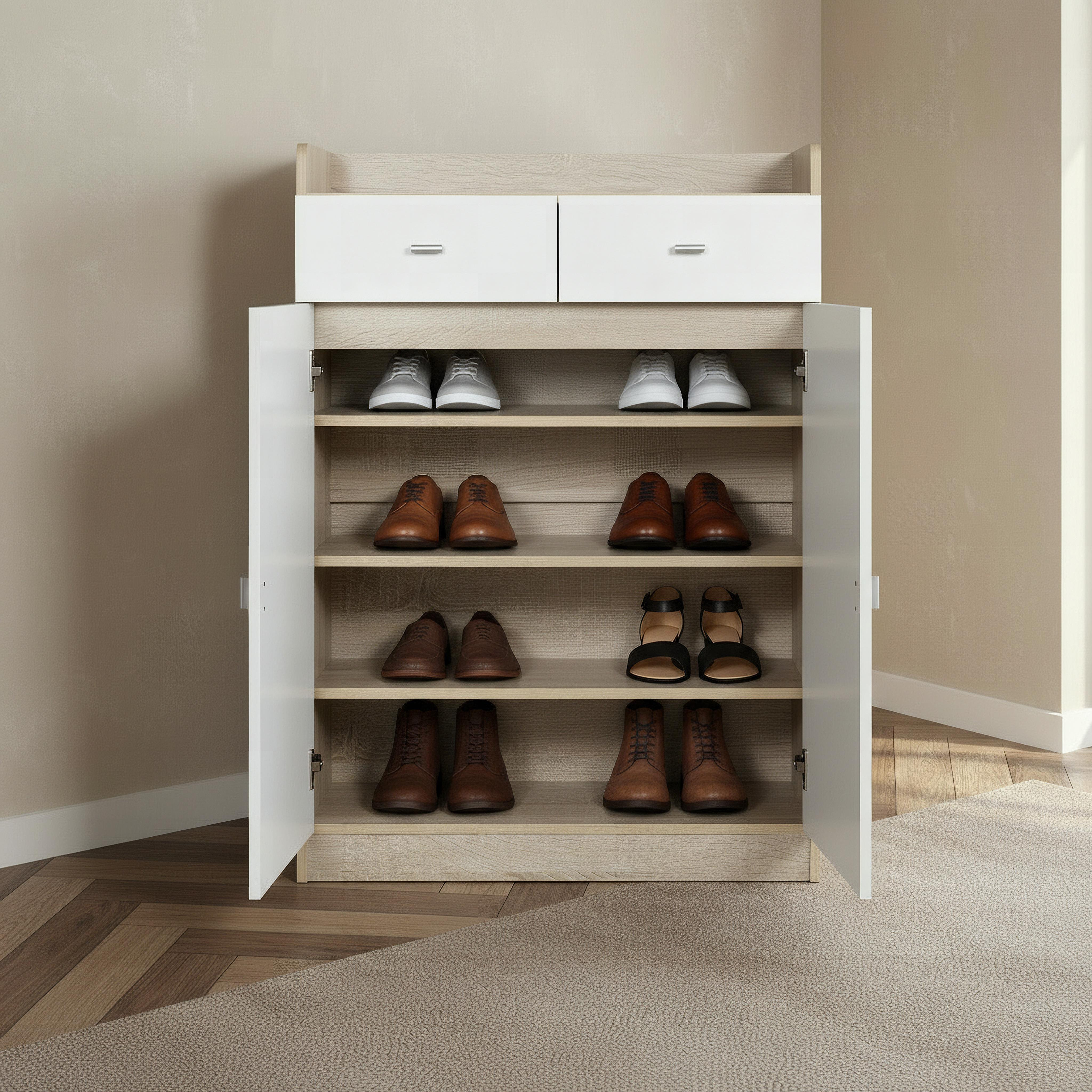 خزانة أحذية لـ16 زوجًا ببابين ودرجين كودا أن أكس تي من موفو-hbxbedroom-shoecabinetsandracks-image-3