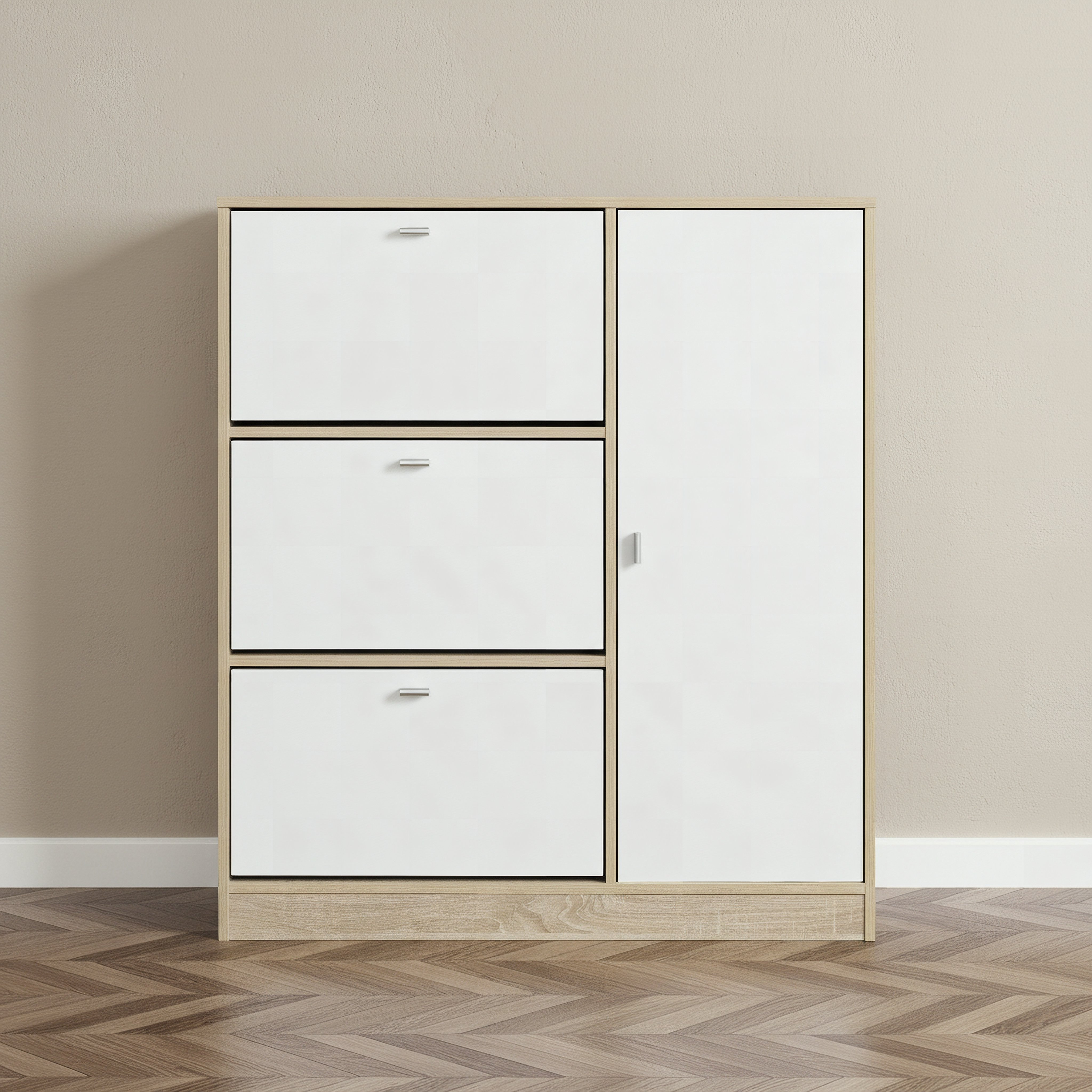 Movo Elga NXT 22-Pair 1-Door Shoe Cabinet with 3 Tiers-hbxbedroom-shoecabinetsandracks-image-2