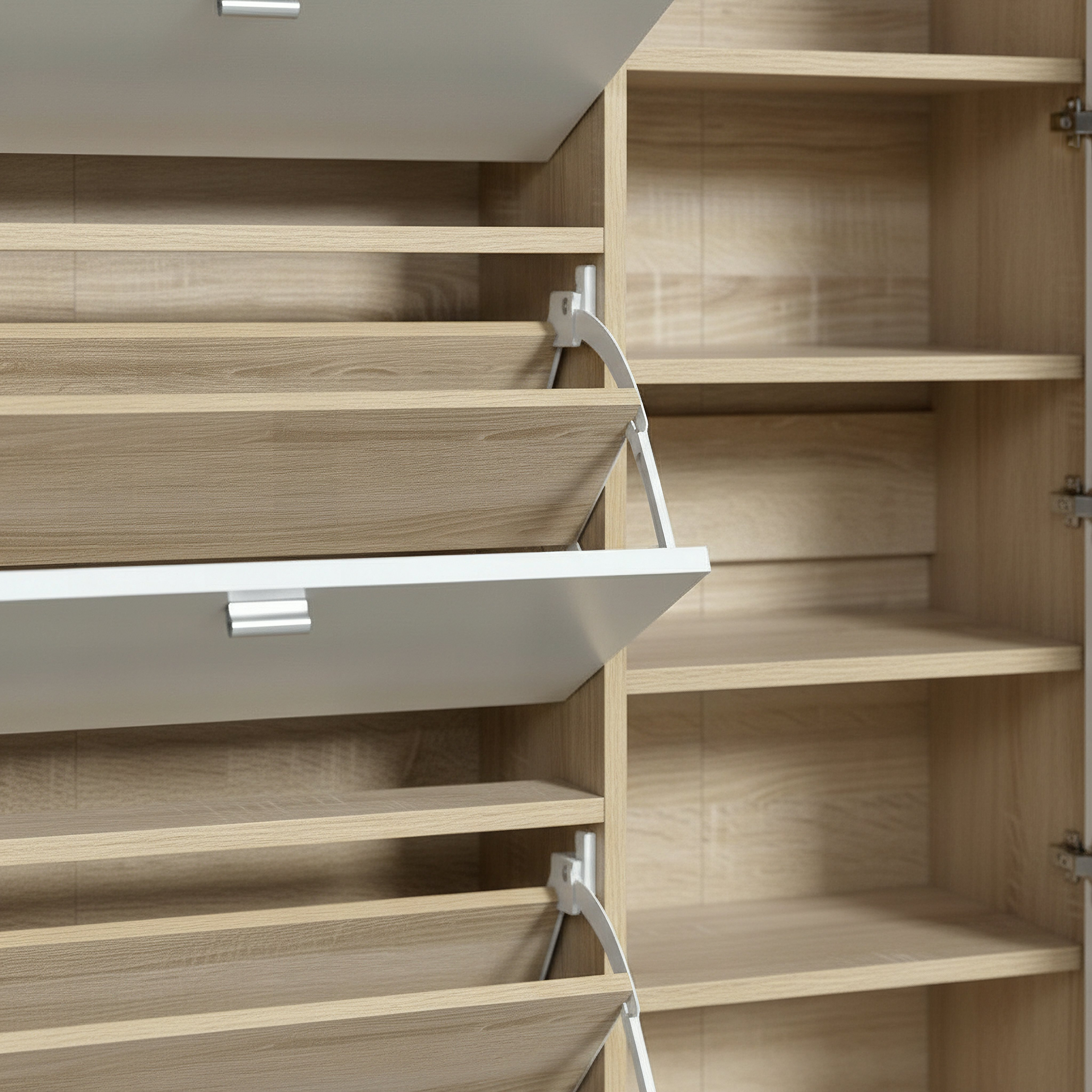 Movo Elga NXT 22-Pair 1-Door Shoe Cabinet with 3 Tiers-hbxbedroom-shoecabinetsandracks-image-4