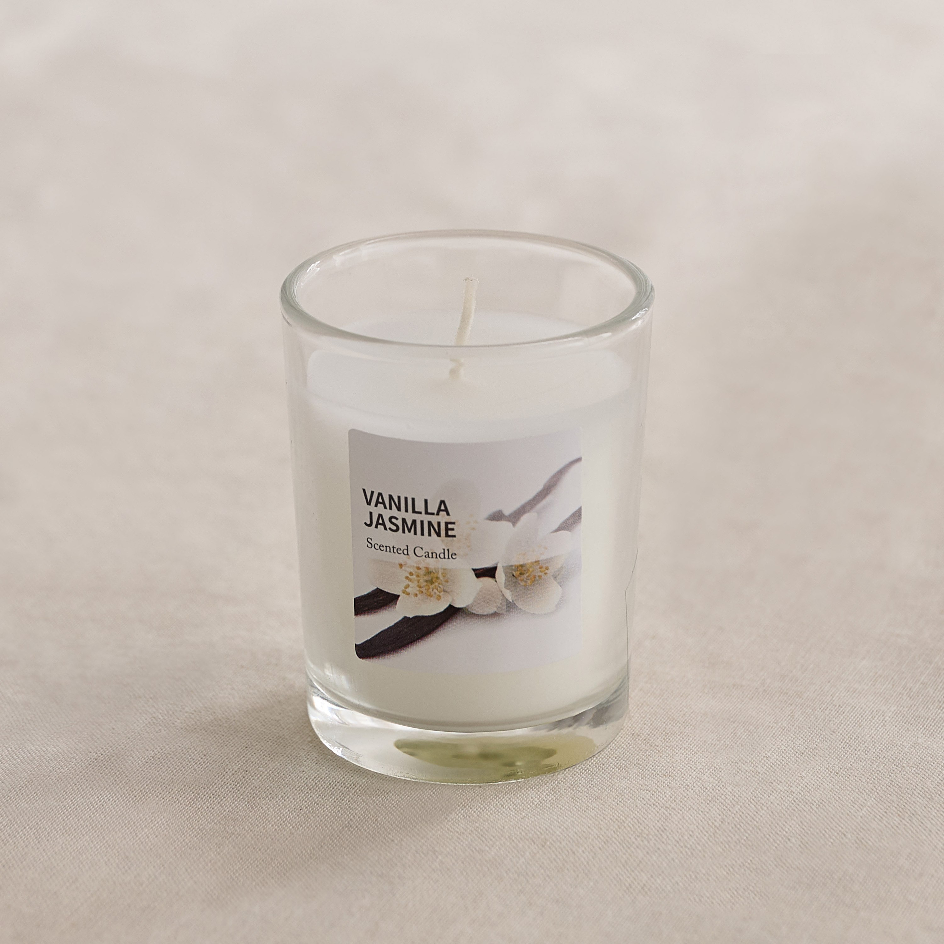 Qara 50 gm Vanilla Jasmine Scented Glass Candle - 5.1x6.2 cm-hbxlivingroom-decorandaccessories-candles-image-1