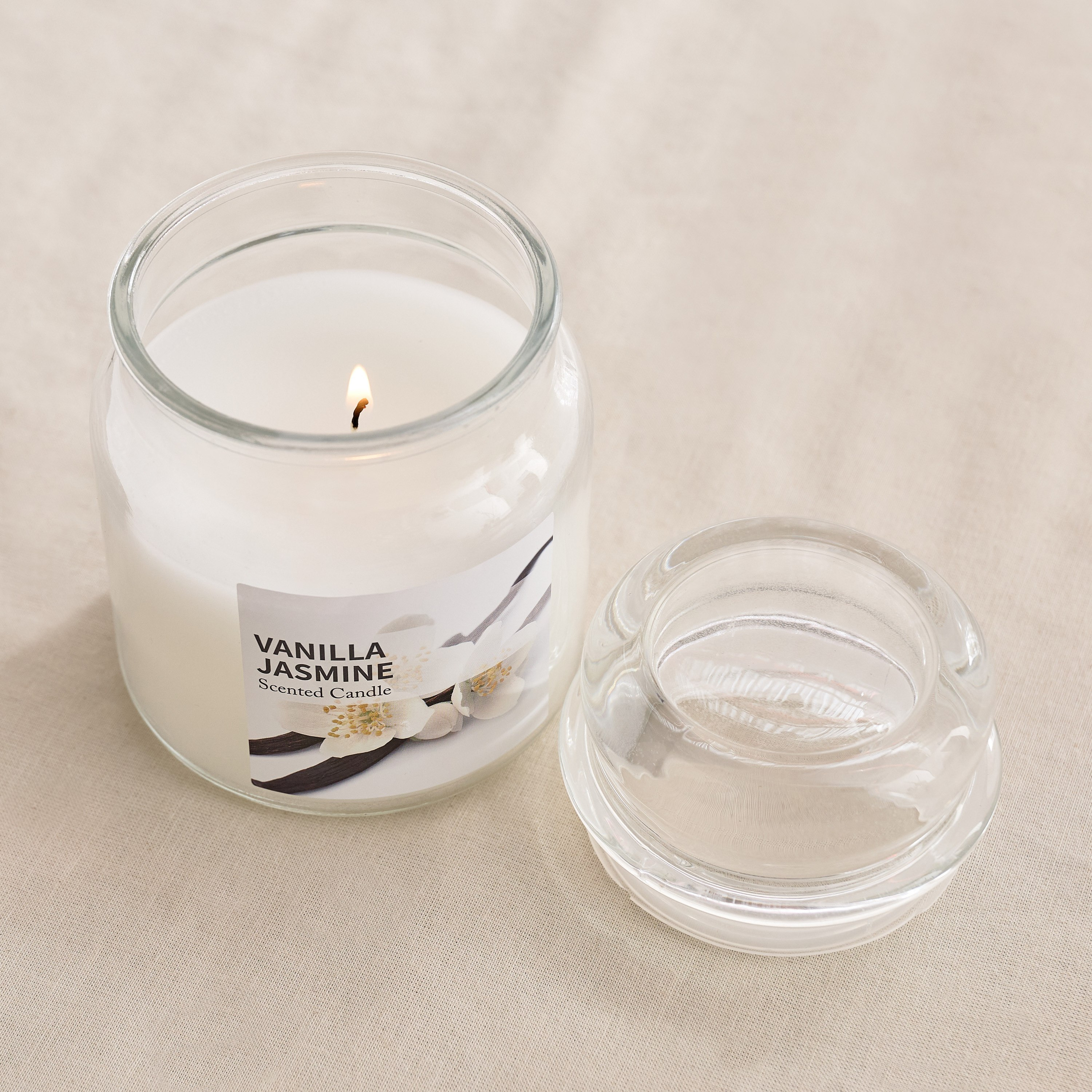 Qara Colonial 280 gm Vanilla Jasmine Scented Jar Candle - 9.5x10 cm-hbxlivingroom-decorandaccessories-candles-image-2