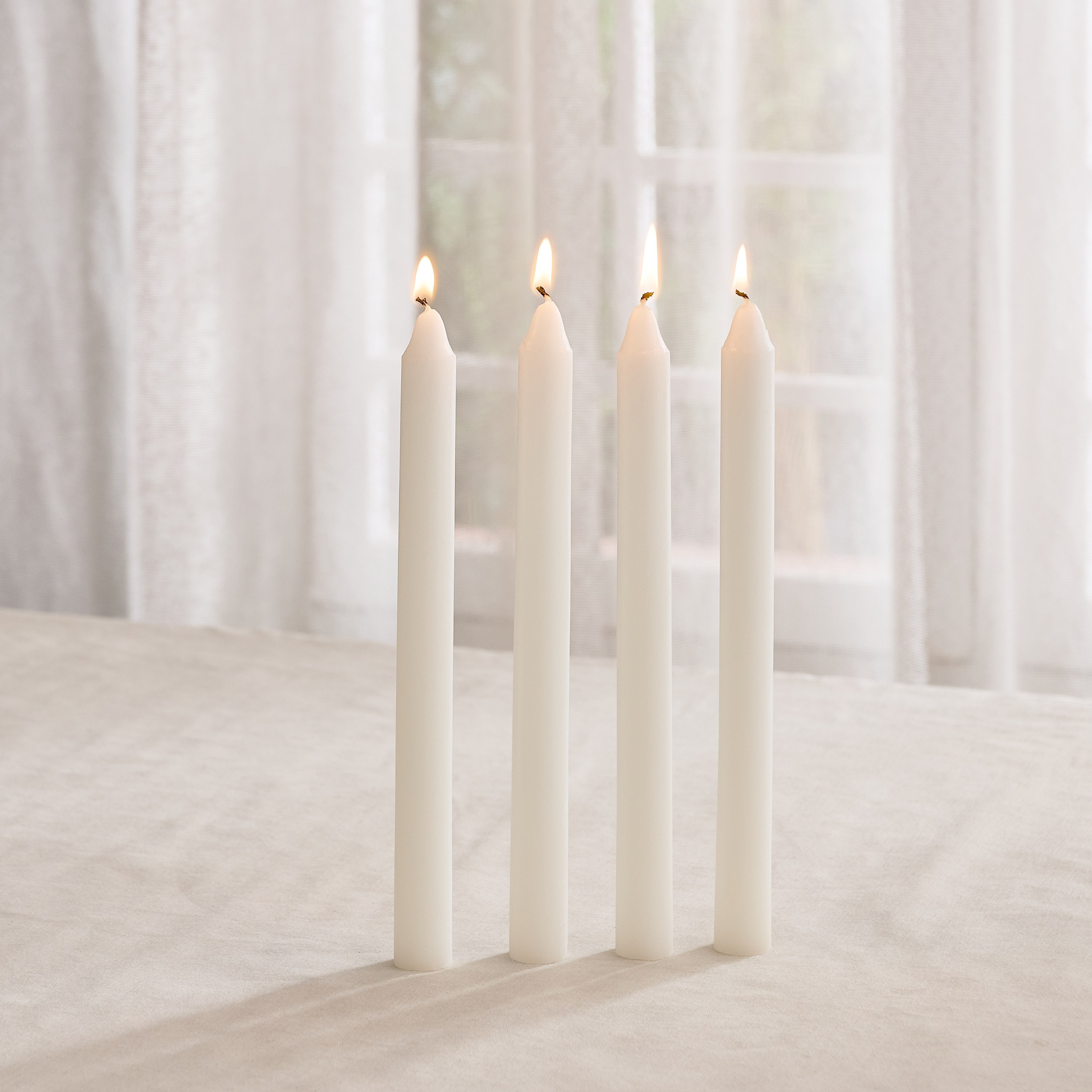 شموع رفيعة معطرة برائحة الفانيليا والياسمين من قارة - طقم 4 قطع-hbxlivingroom-decorandaccessories-candles-image-2