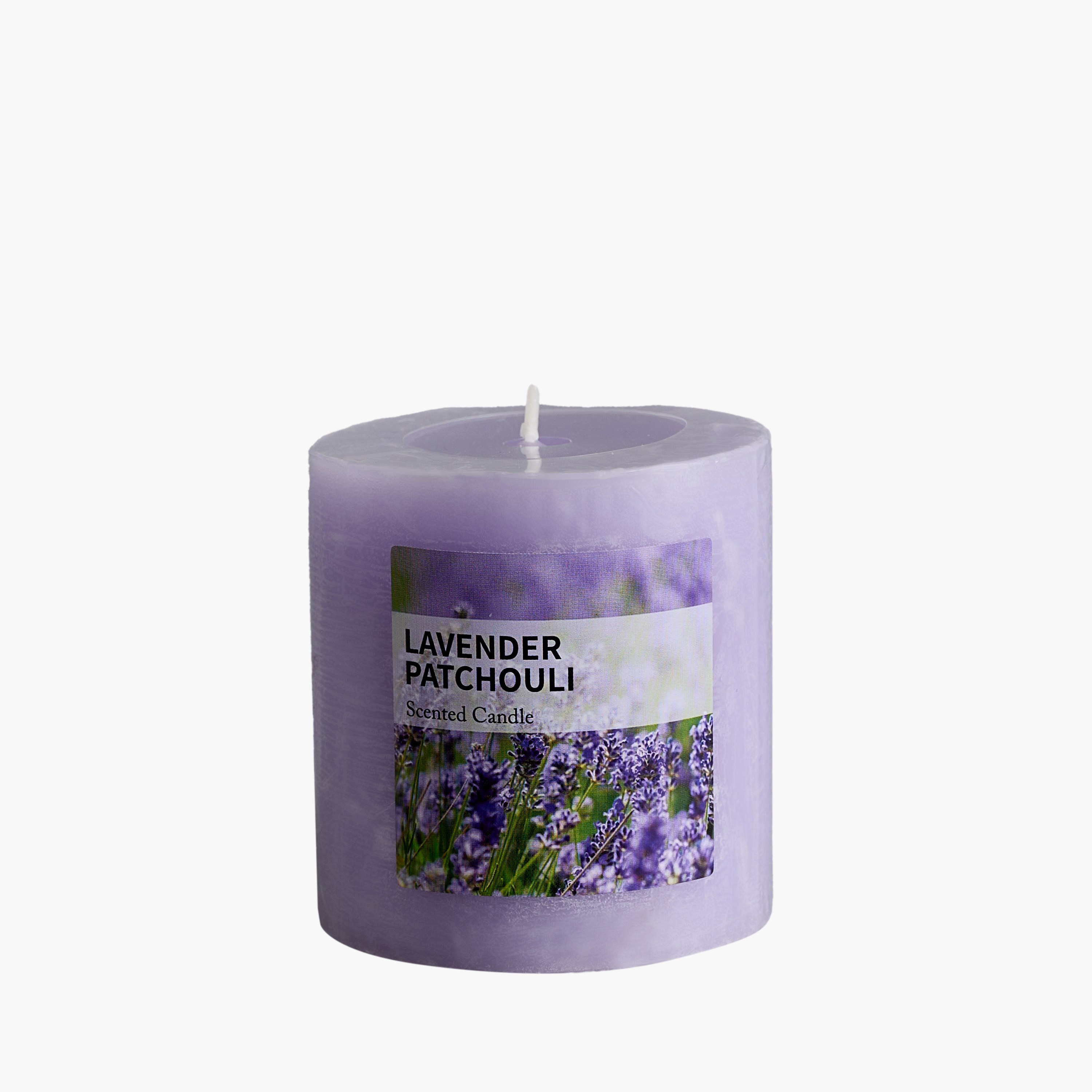 Qara Lavender Patchouli Pillar Candle - 6.8x7 cm-hbxlivingroom-decorandaccessories-candles-image-5