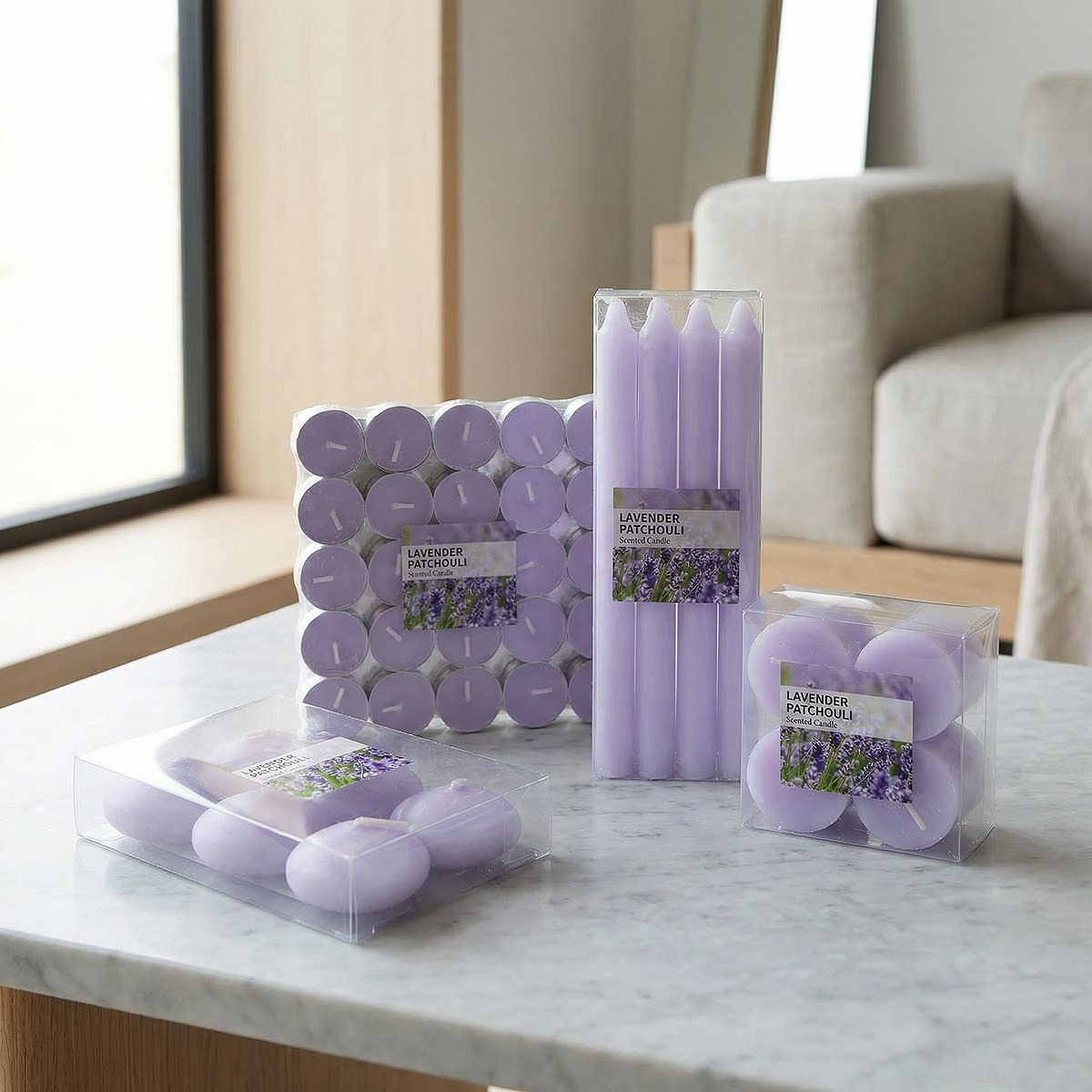 Qara Lavender Patchouli Tealight Candle - Set of 50-hbxlivingroom-decorandaccessories-candles-image-6