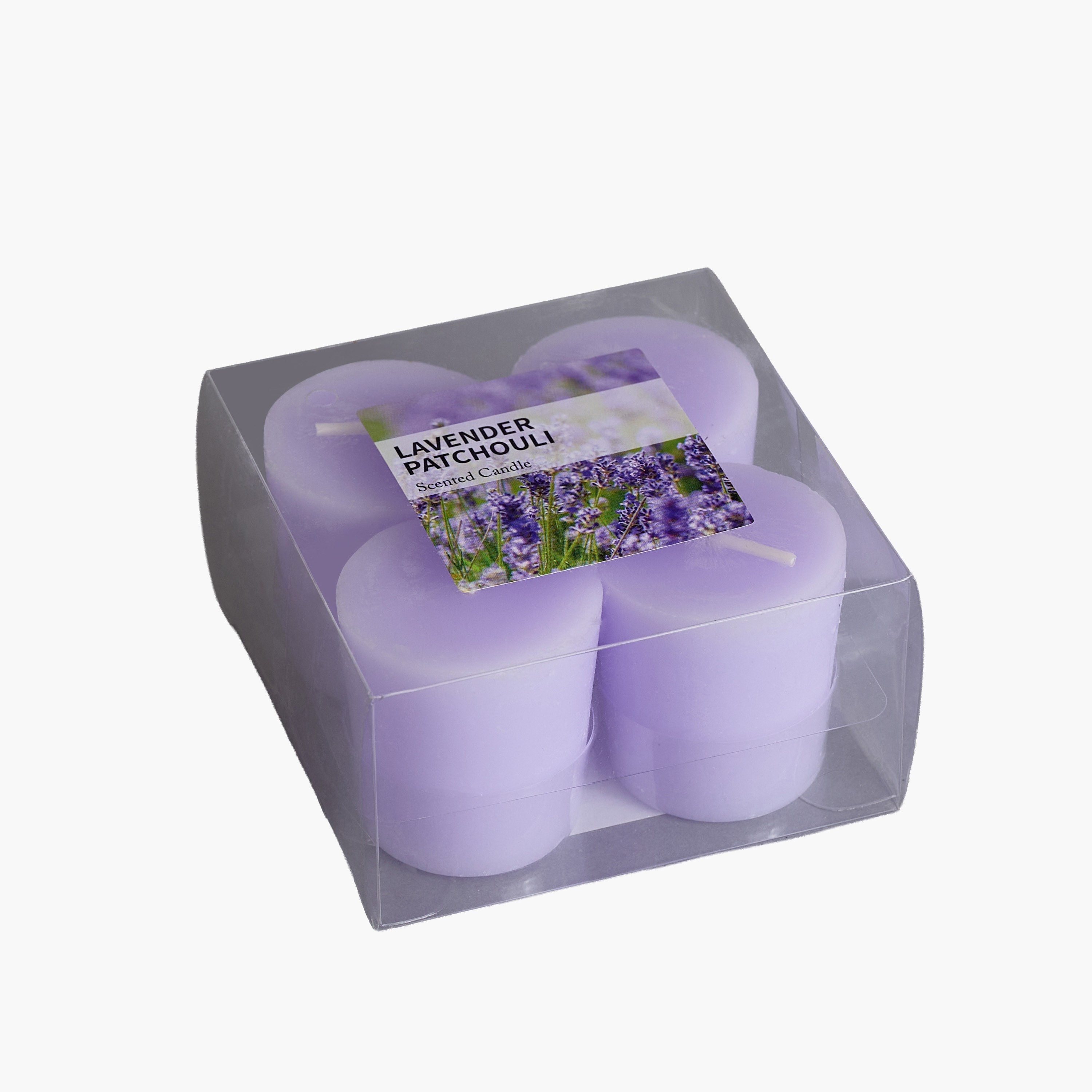 Qara Lavender Patchouli Scented Votive Candle - Set of 4-hbxlivingroom-decorandaccessories-candles-image-5