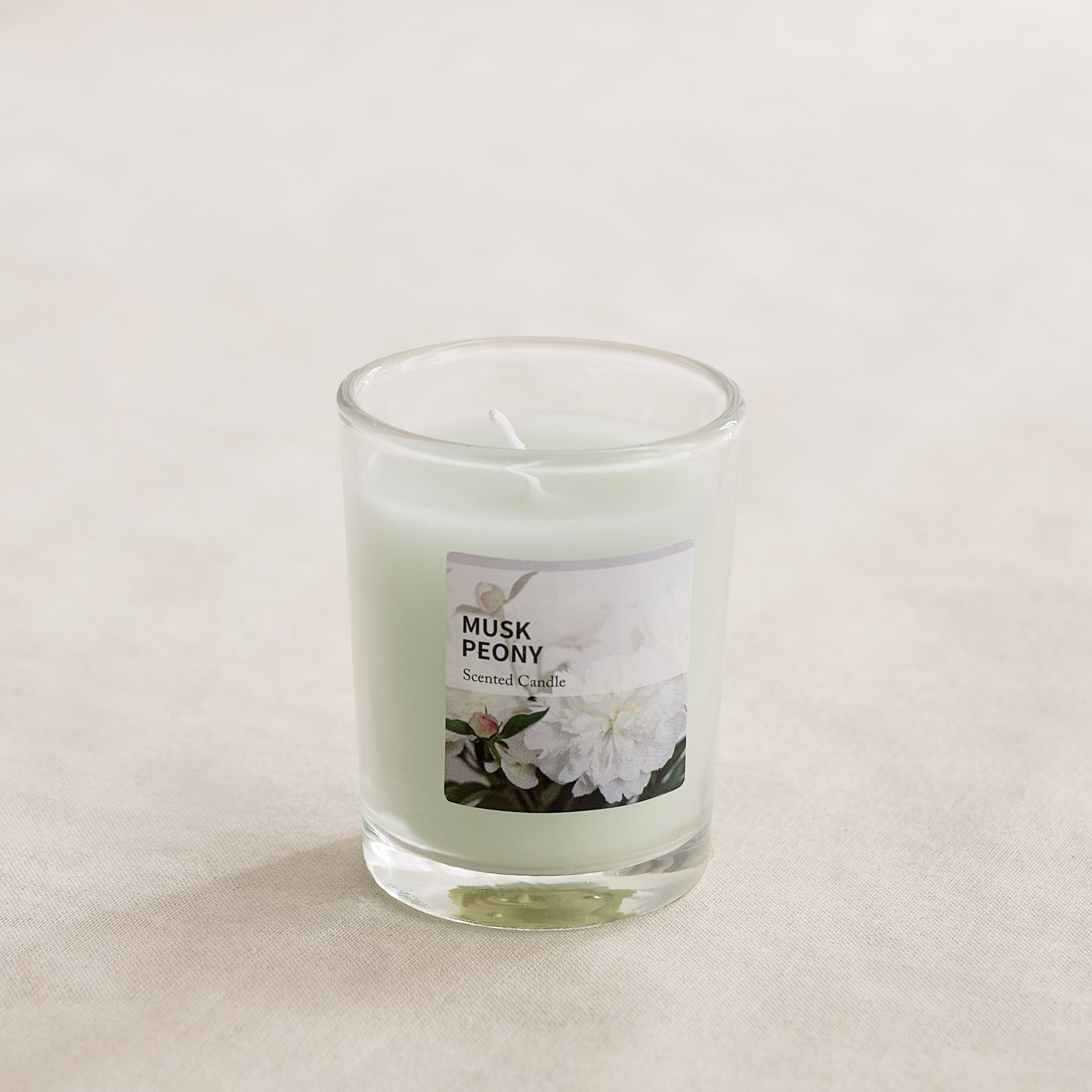 Qara 50 gm Musk Peony Scented Glass Candle - 5.1x6.2 cm-hbxlivingroom-decorandaccessories-candles-image-1