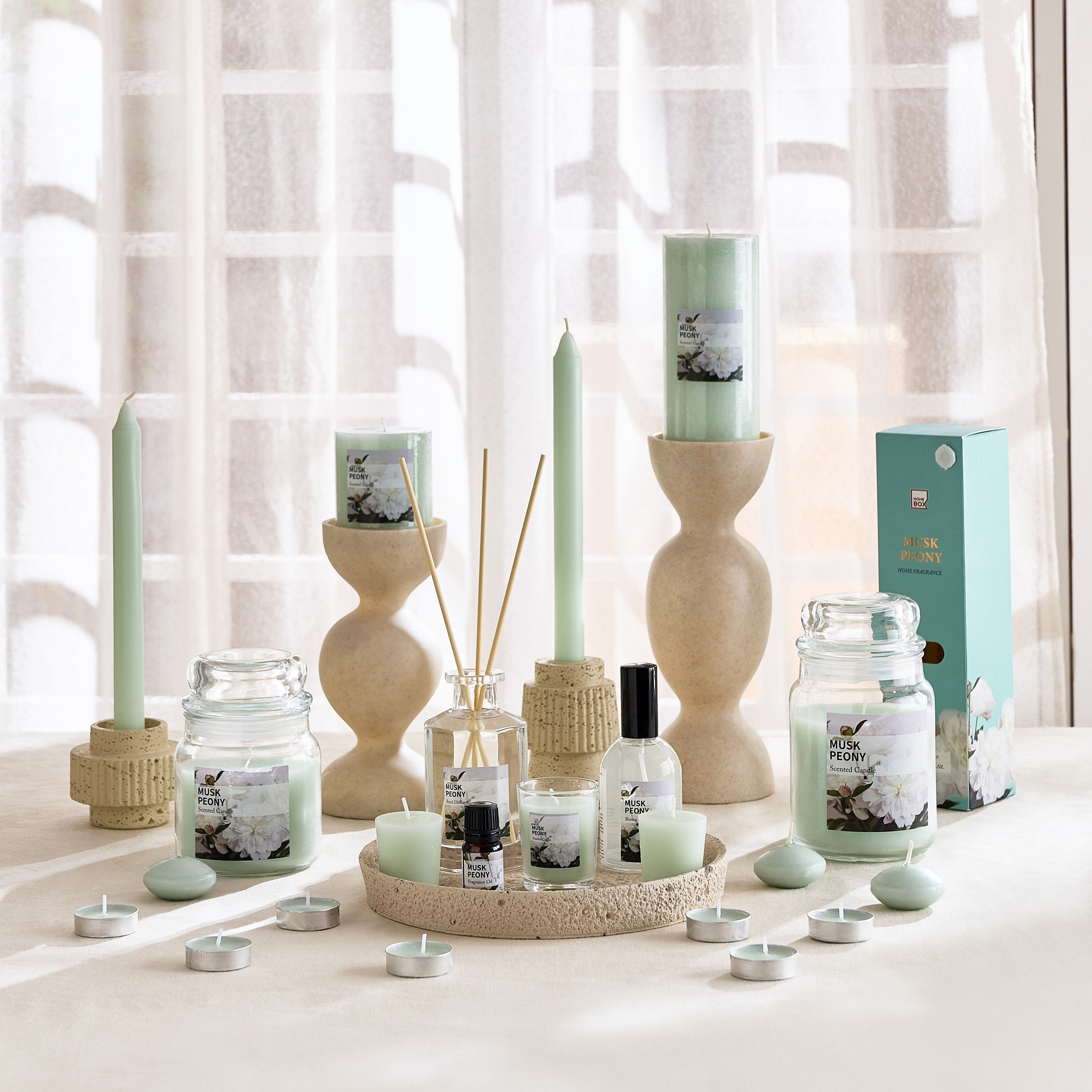 Qara 50-Piece Musk Peony Tealights Set - 37x12 cm-hbxlivingroom-decorandaccessories-candles-image-4