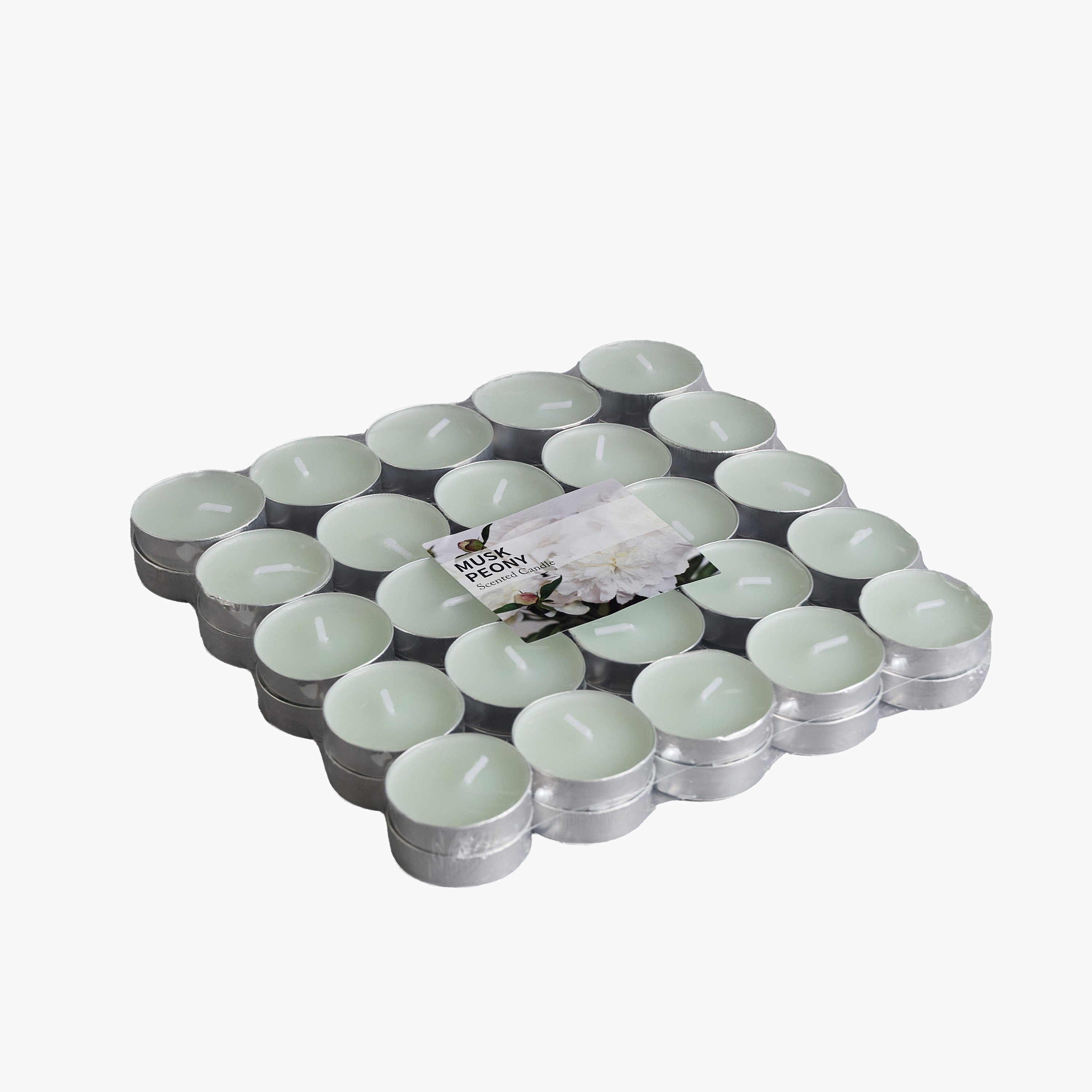 Qara 50-Piece Musk Peony Tealights Set - 37x12 cm-hbxlivingroom-decorandaccessories-candles-image-5