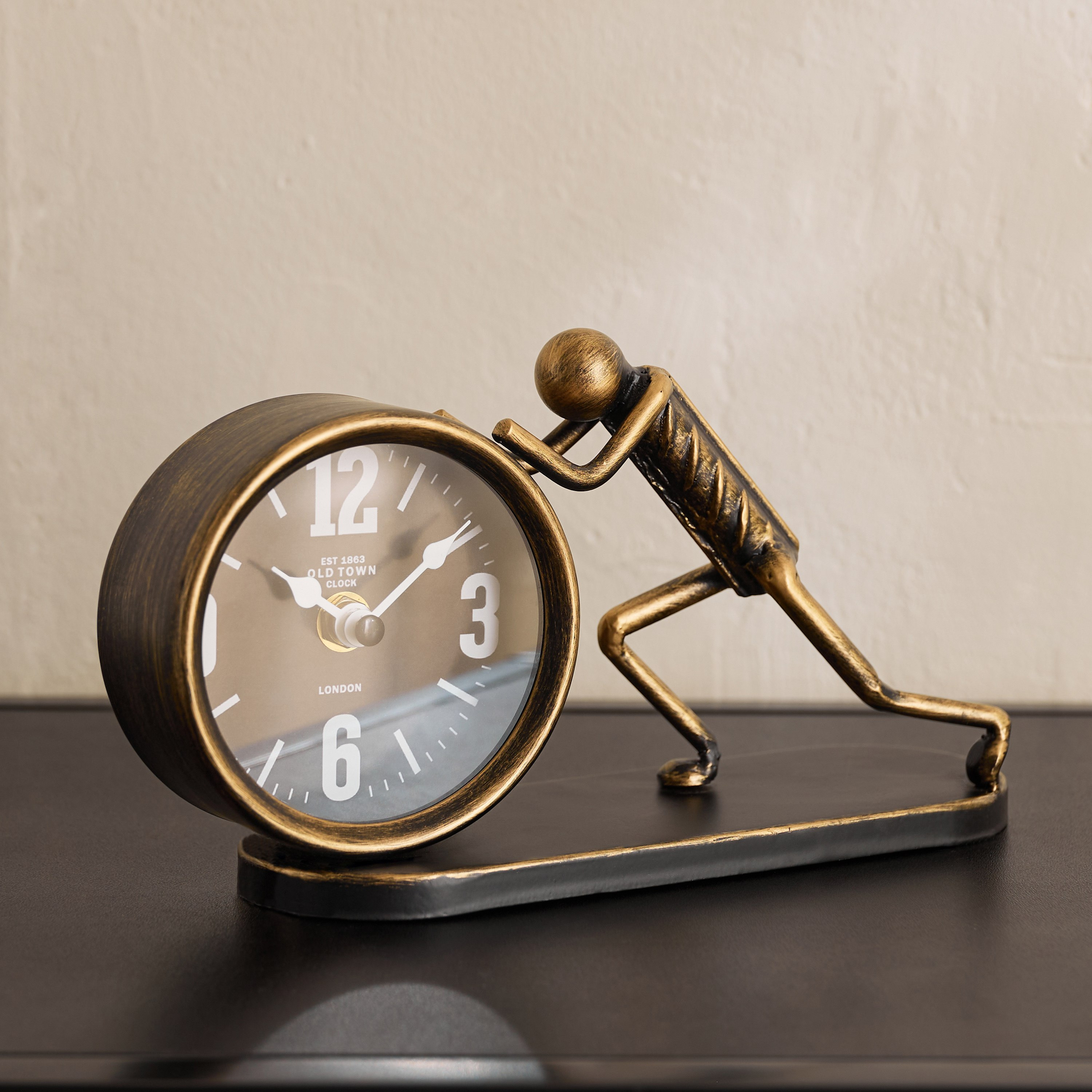 Maverick Human Push Vintage Table Clock - 23x7x12 cm-hbxhomeware-hbxdecorandfurnishings-image-5