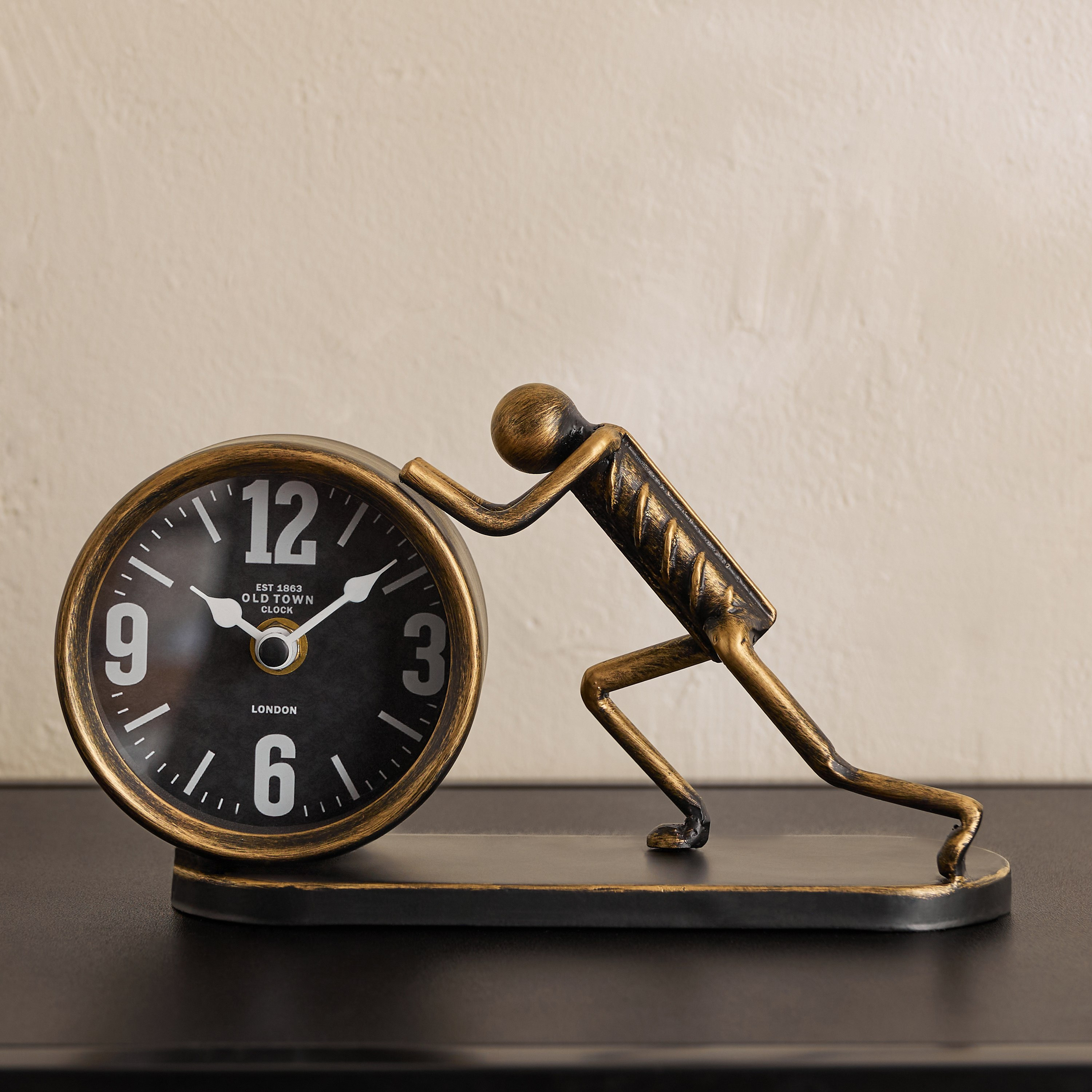Maverick Human Push Vintage Table Clock - 23x7x12 cm-hbxhomeware-hbxdecorandfurnishings-image-6