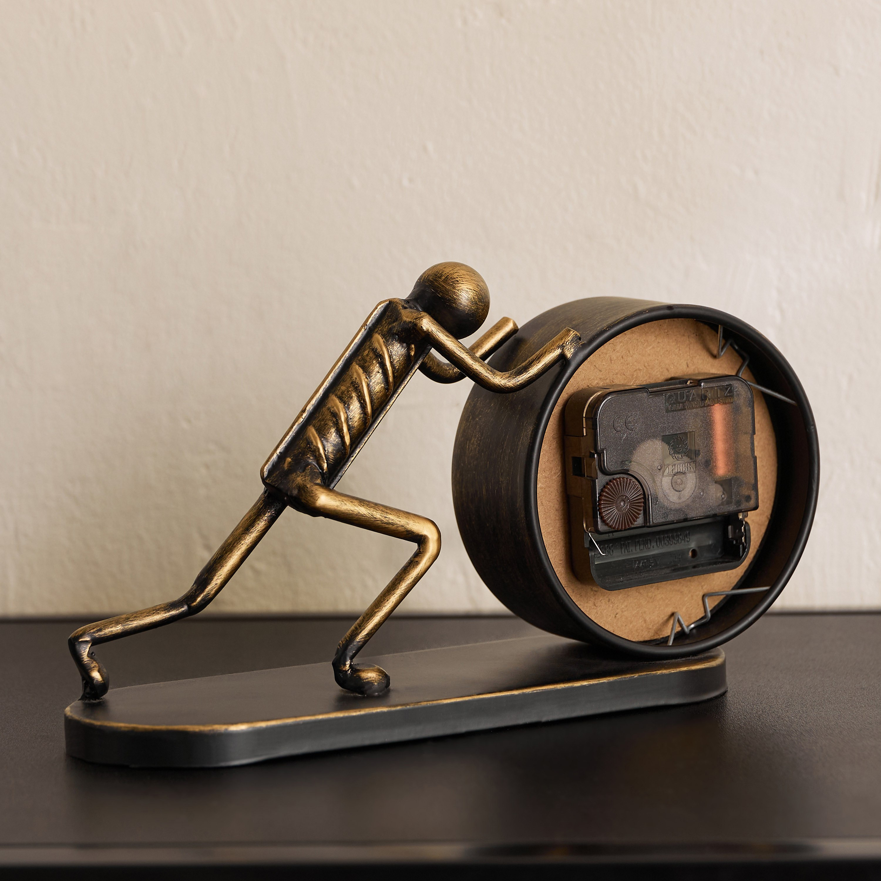 Maverick Human Push Vintage Table Clock - 23x7x12 cm-hbxhomeware-hbxdecorandfurnishings-image-7