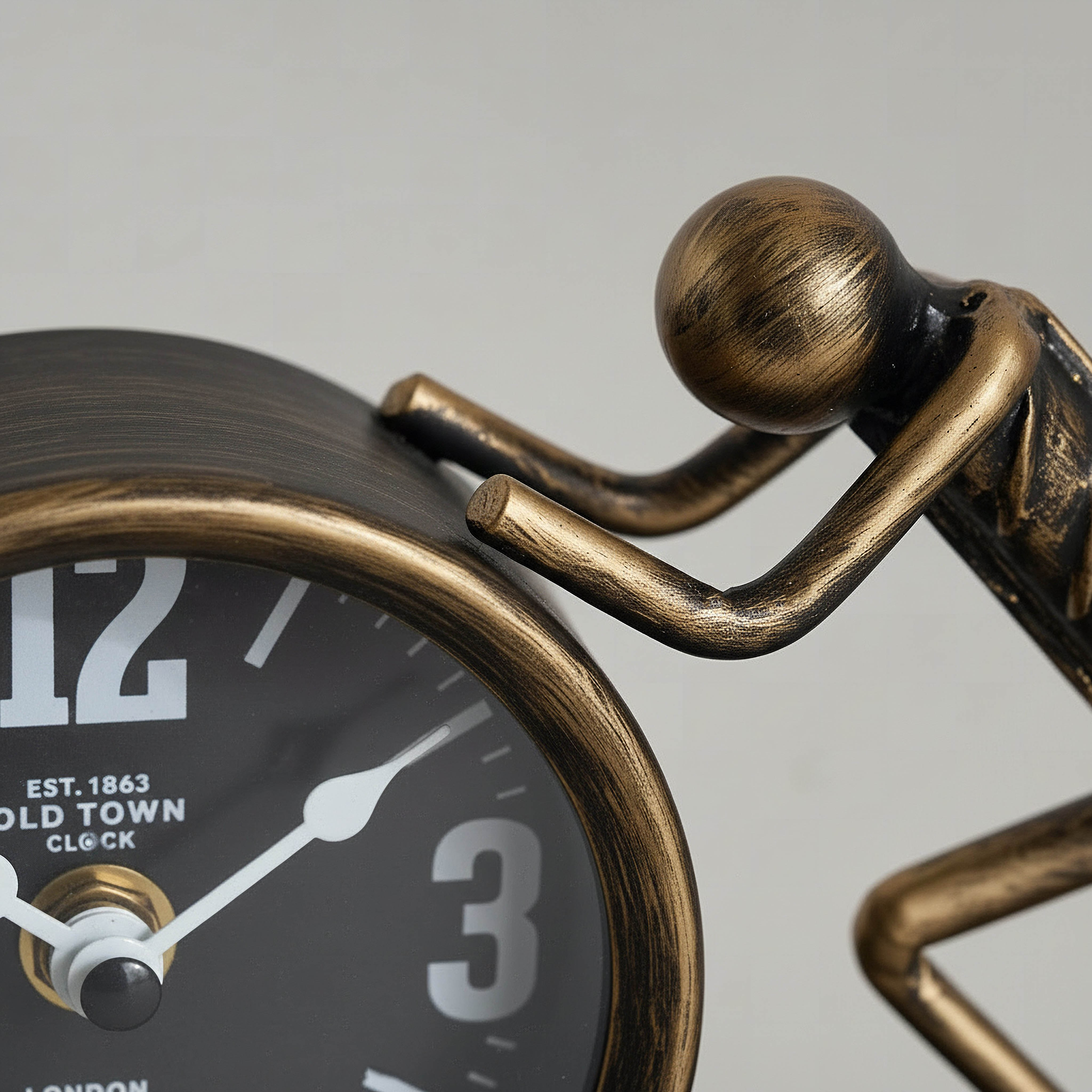 Maverick Human Push Vintage Table Clock - 23x7x12 cm-hbxhomeware-hbxdecorandfurnishings-image-3