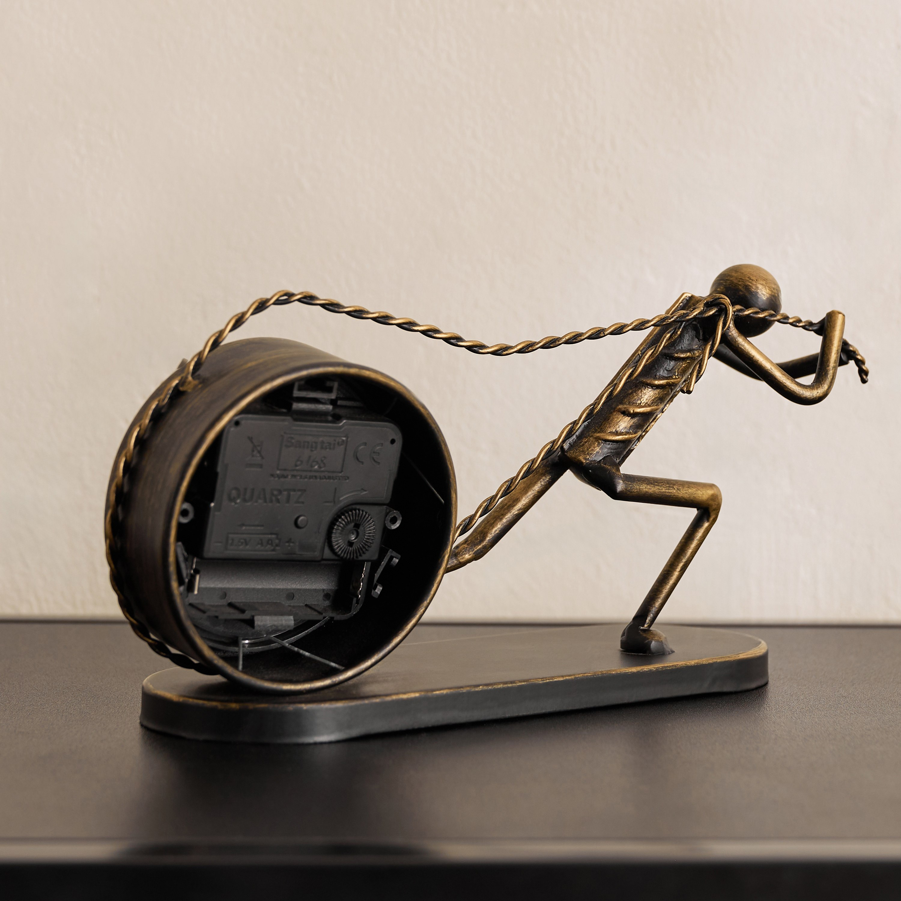 Maverick Human Pull Vintage Table Clock - 24x7x12.5 cm-hbxhomeware-hbxdecorandfurnishings-image-7
