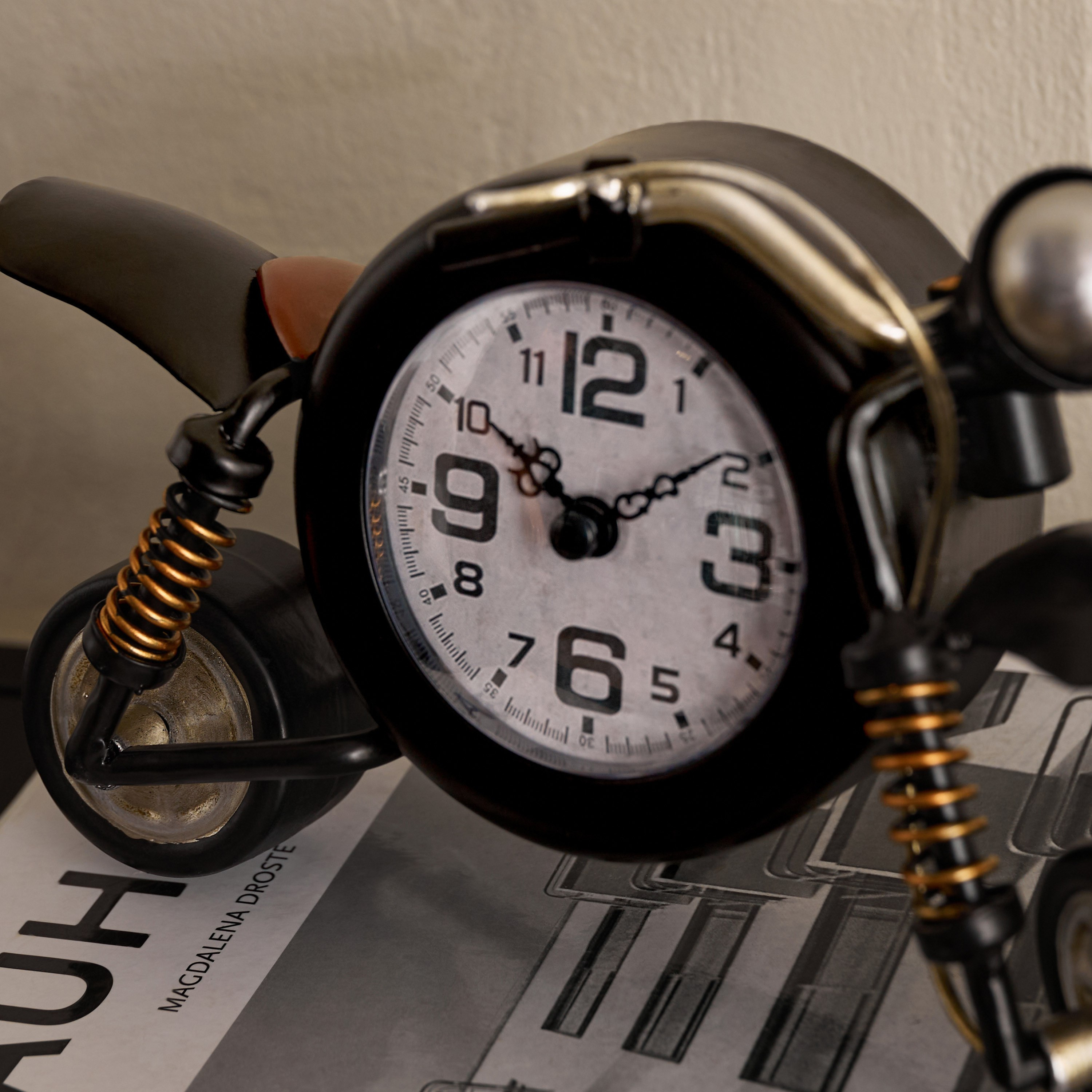 Maverick Motor Bike Vintage Table Clock - 23x13x14.5 cm-hbxhomeware-hbxdecorandfurnishings-image-8