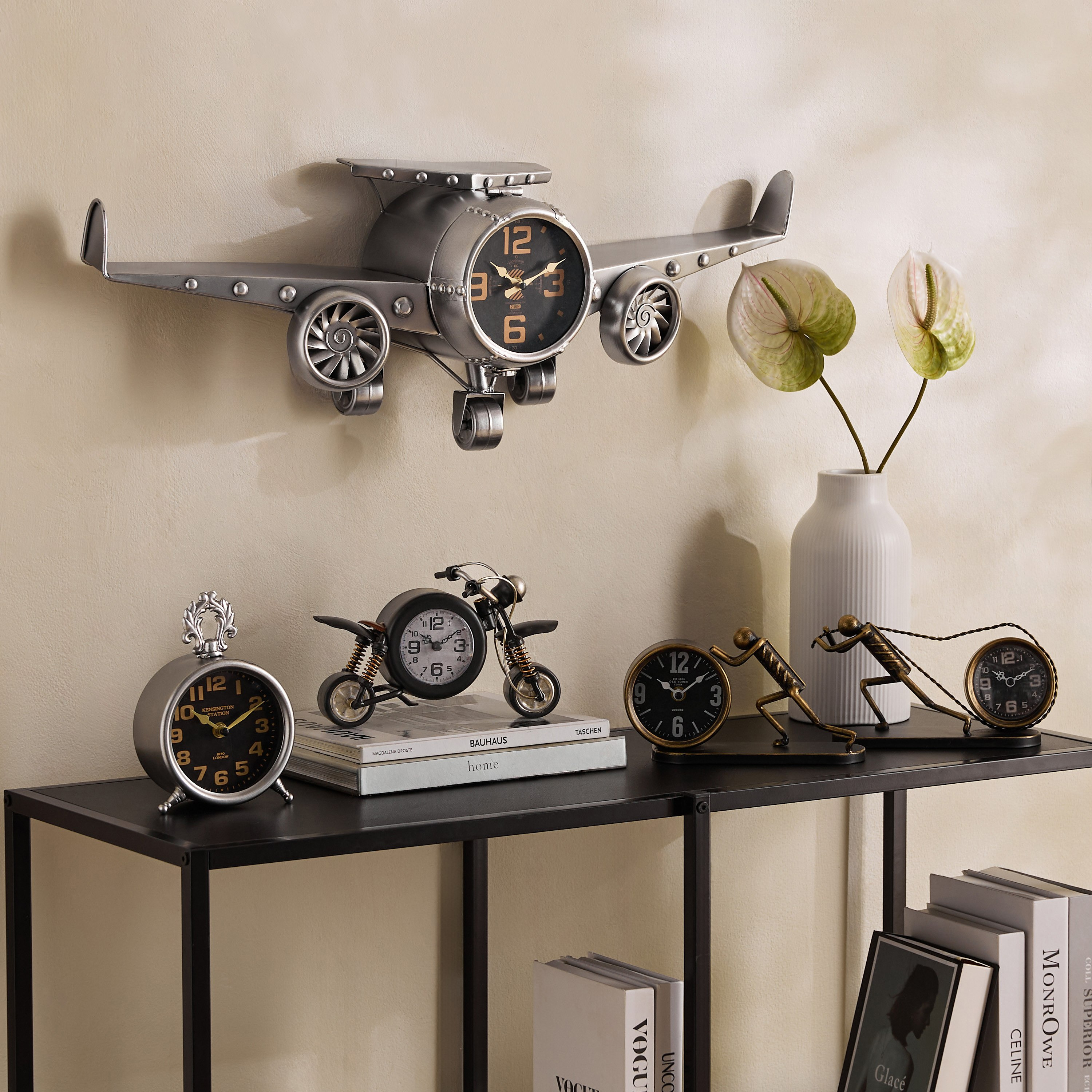 Maverick Motor Bike Vintage Table Clock - 23x13x14.5 cm-hbxhomeware-hbxdecorandfurnishings-image-9