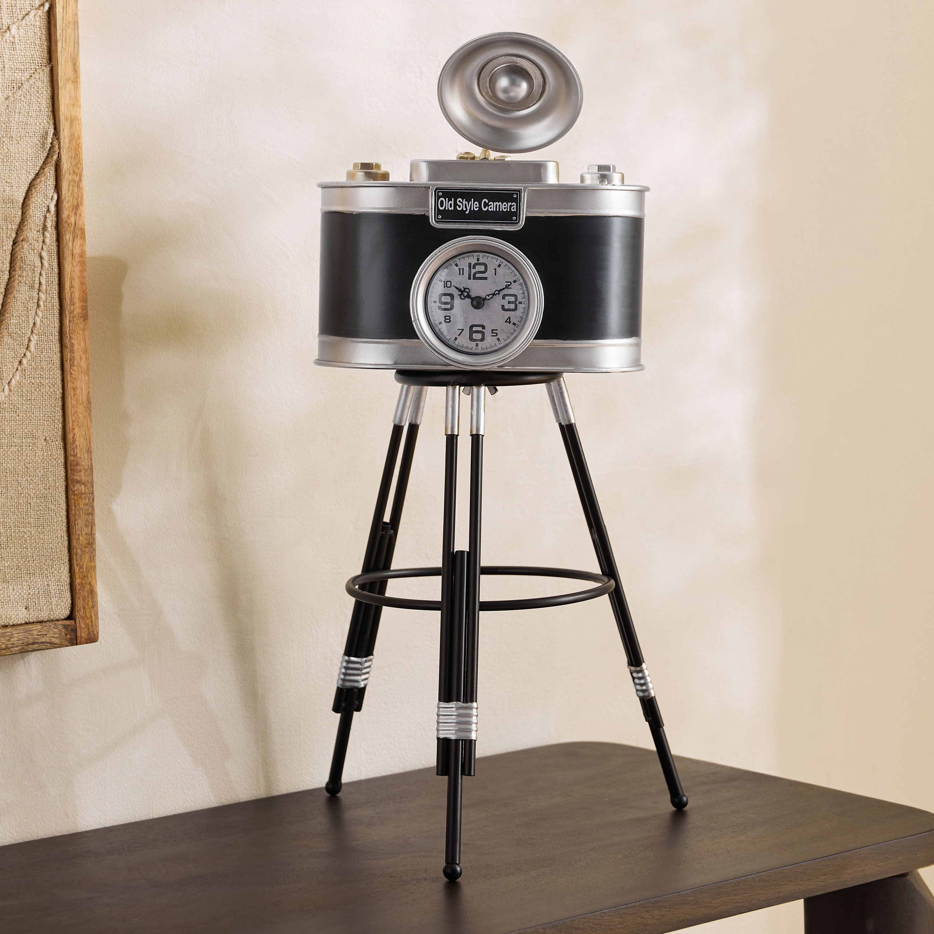 Maverick Vintage Tripod Camera Table Clock - 28x25x60 cm-hbxhomeware-hbxdecorandfurnishings-image-5