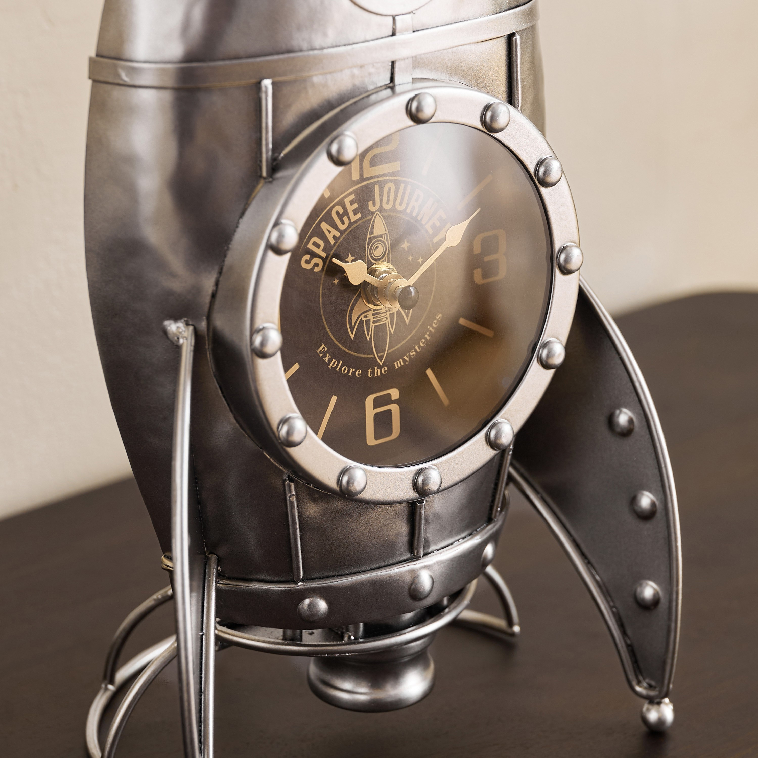 Maverick Vintage Rocket Table Clock - 19.5x13x33.5 cm-hbxhomeware-hbxdecorandfurnishings-image-3