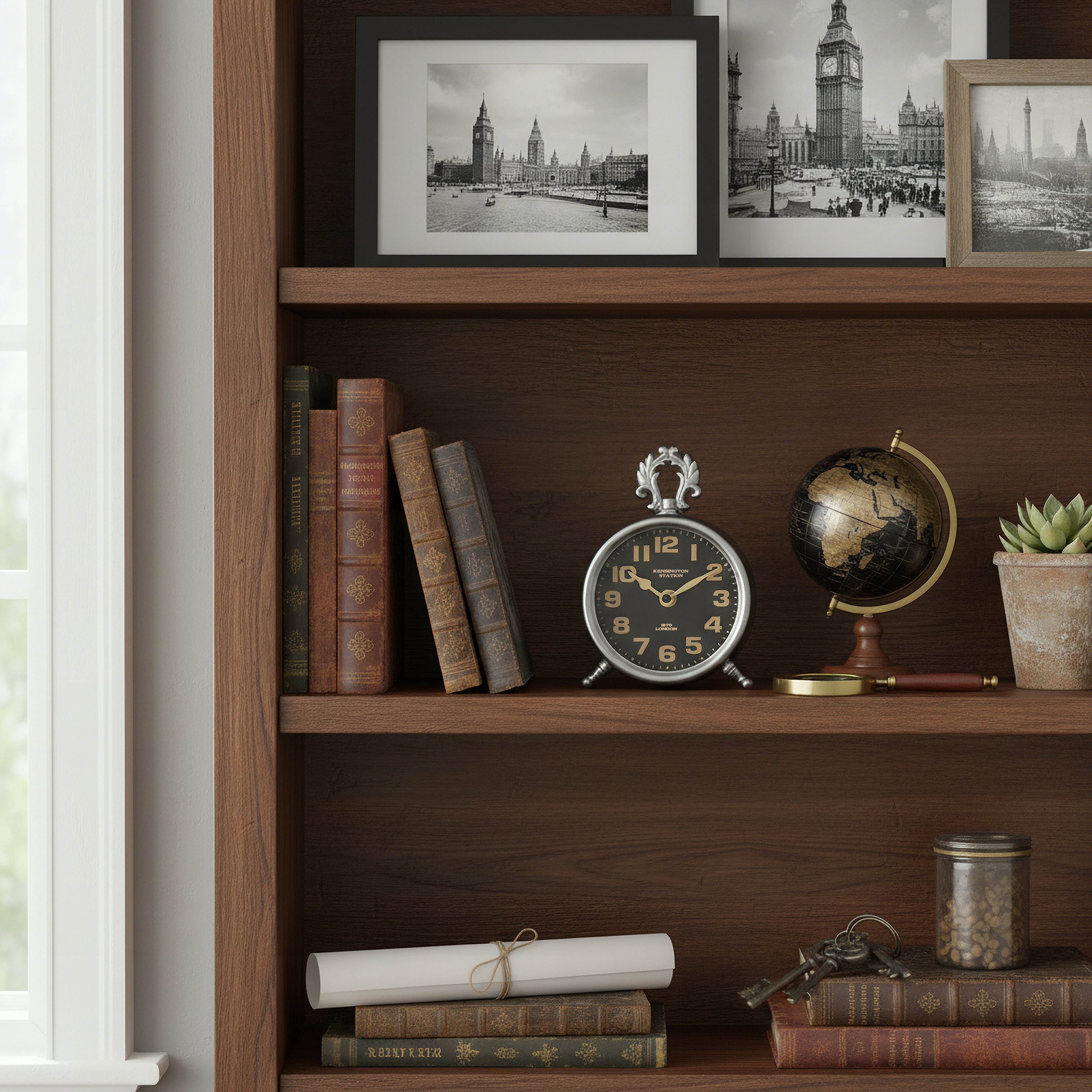 Maverick Vintage Round Table Clock - 13x6x19 cm-hbxhomeware-hbxdecorandfurnishings-image-4