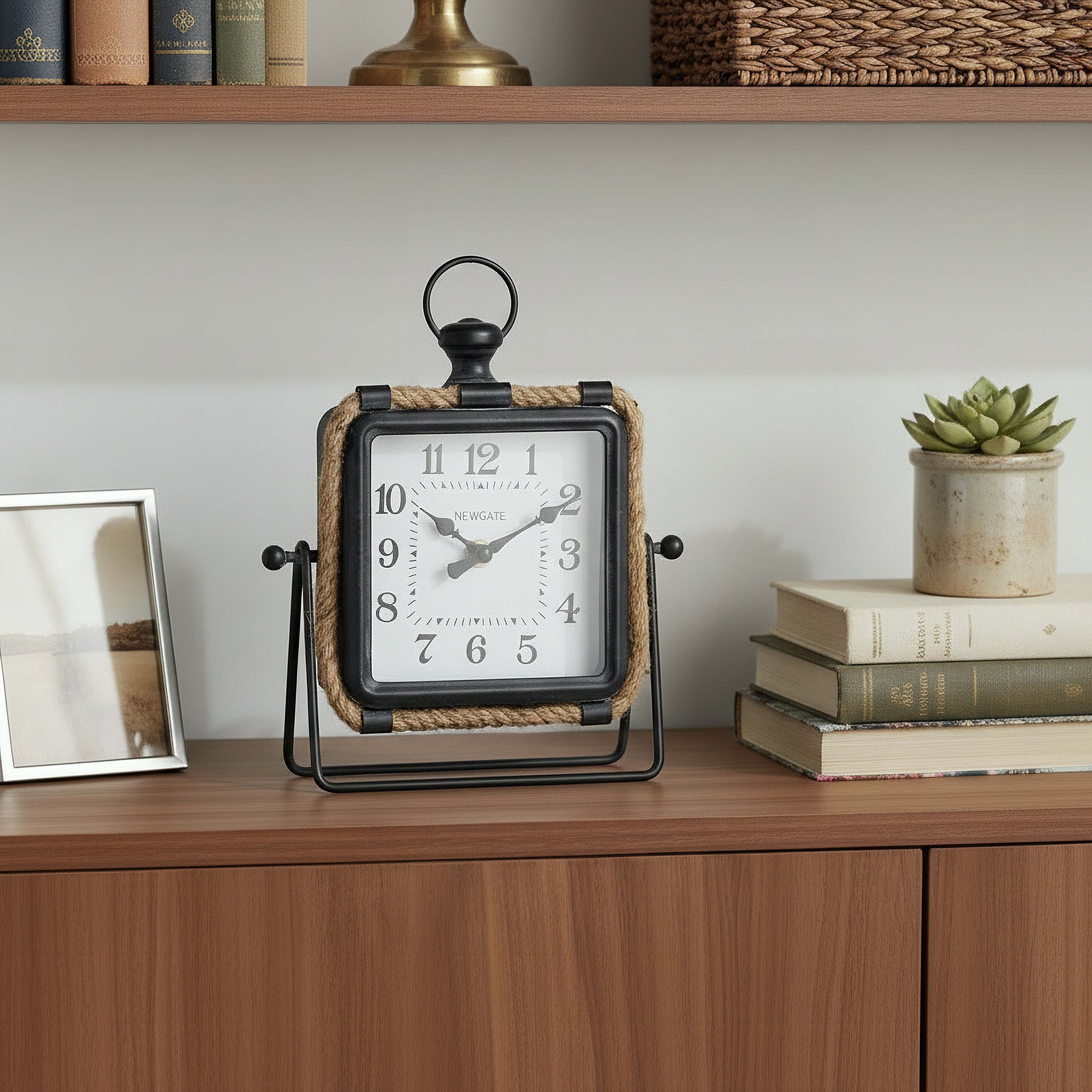 Maverick Vintage Table Clock with Rope - 20x6x24 cm-hbxhomeware-hbxdecorandfurnishings-image-4