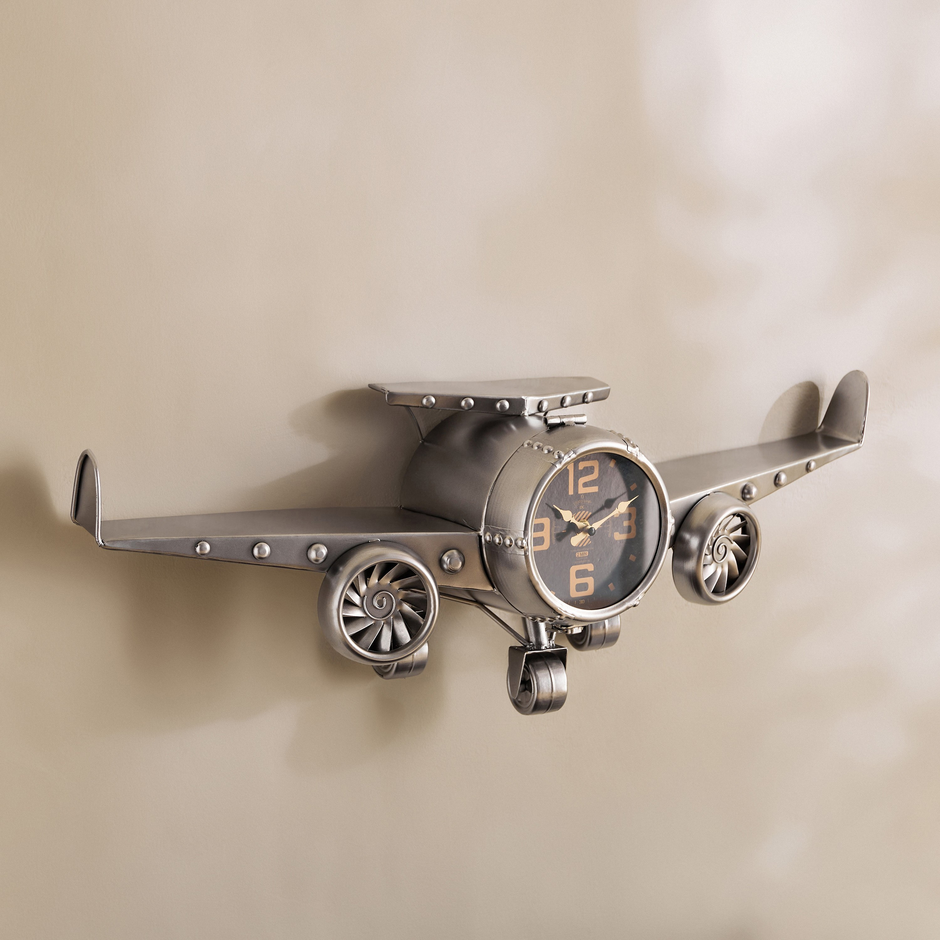 Maverick Vintage Aeroplane Wall Clock - 84x17x26.5 cm-hbxhomeware-hbxdecorandfurnishings-image-5