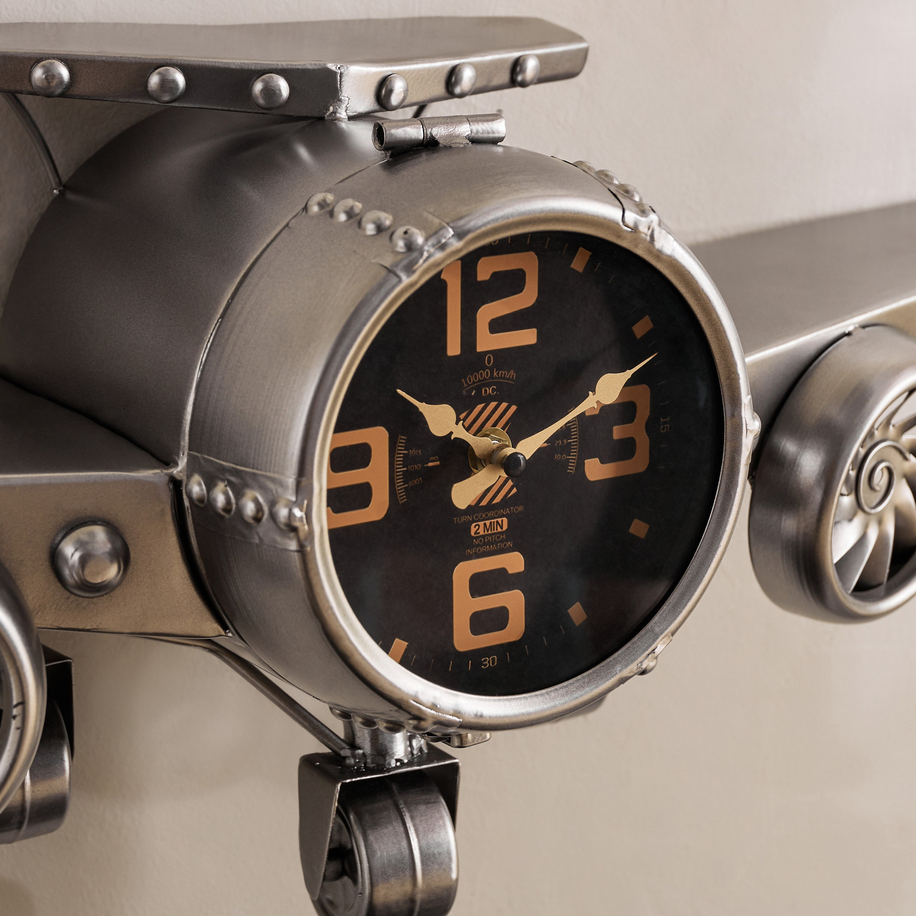 Maverick Vintage Aeroplane Wall Clock - 84x17x26.5 cm-hbxhomeware-hbxdecorandfurnishings-image-8