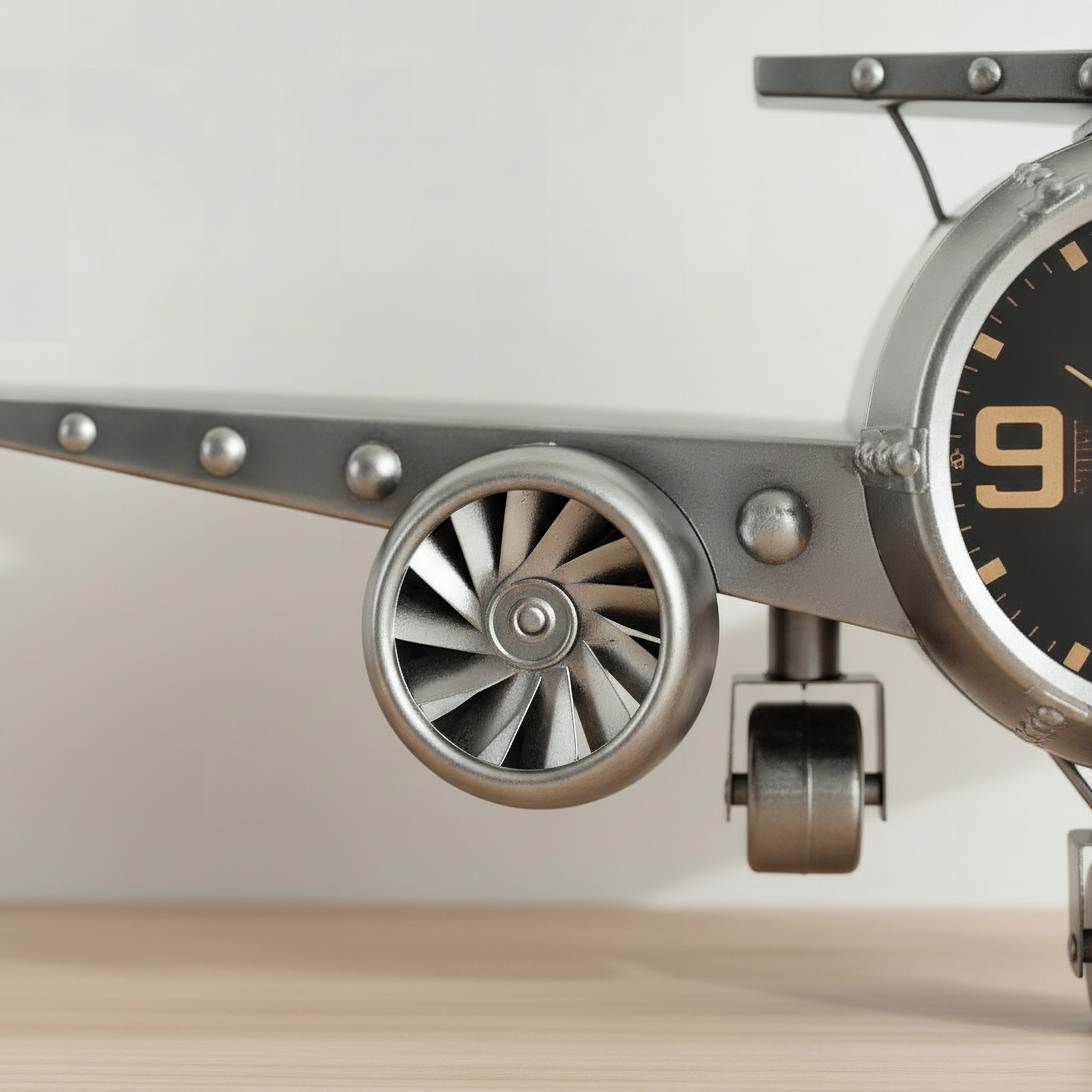 Maverick Vintage Aeroplane Wall Clock - 84x17x26.5 cm-hbxhomeware-hbxdecorandfurnishings-image-2