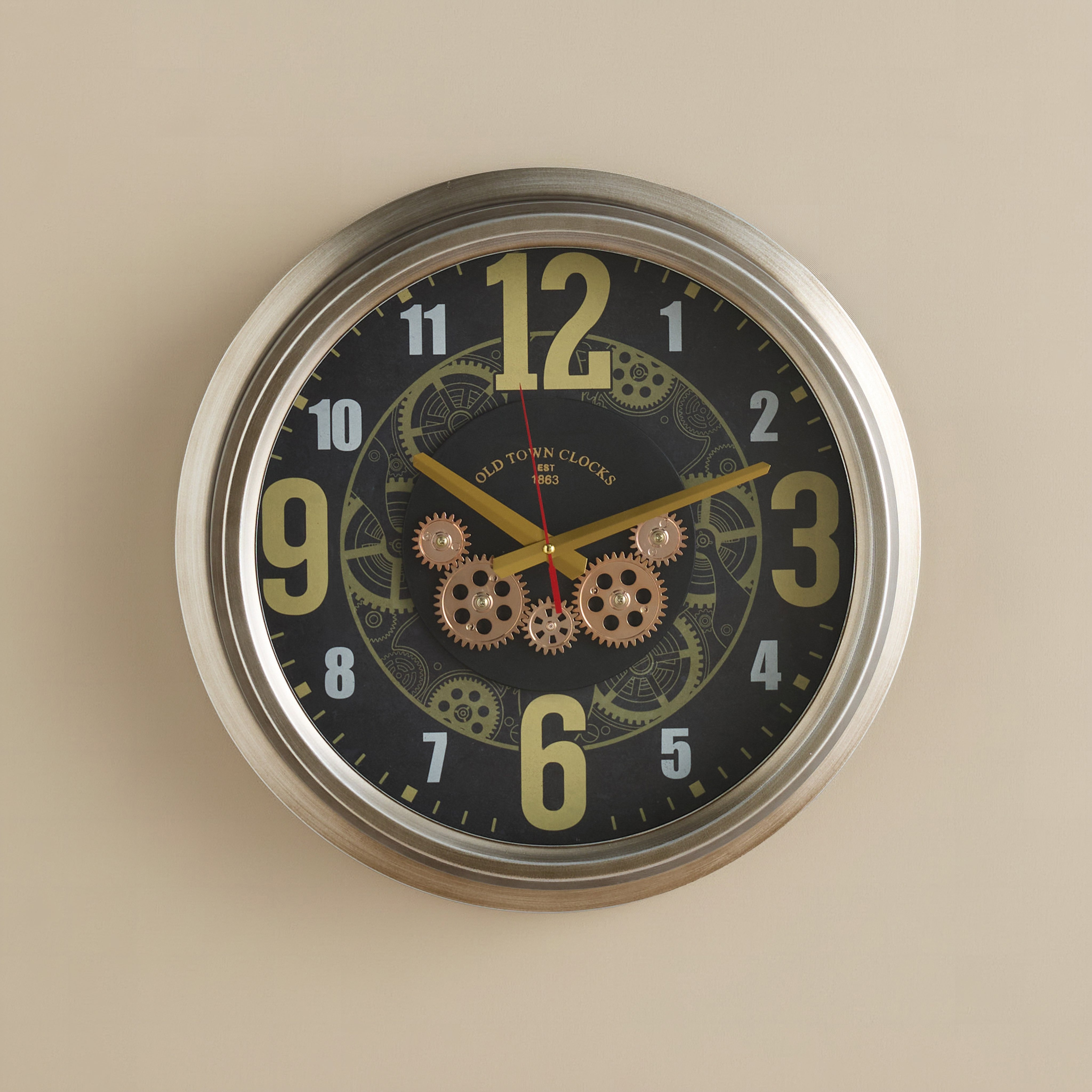 Maverick Vintage Wall Small Gear Clock - 42x7.8x42 cm-hbxhomeware-hbxdecorandfurnishings-image-1