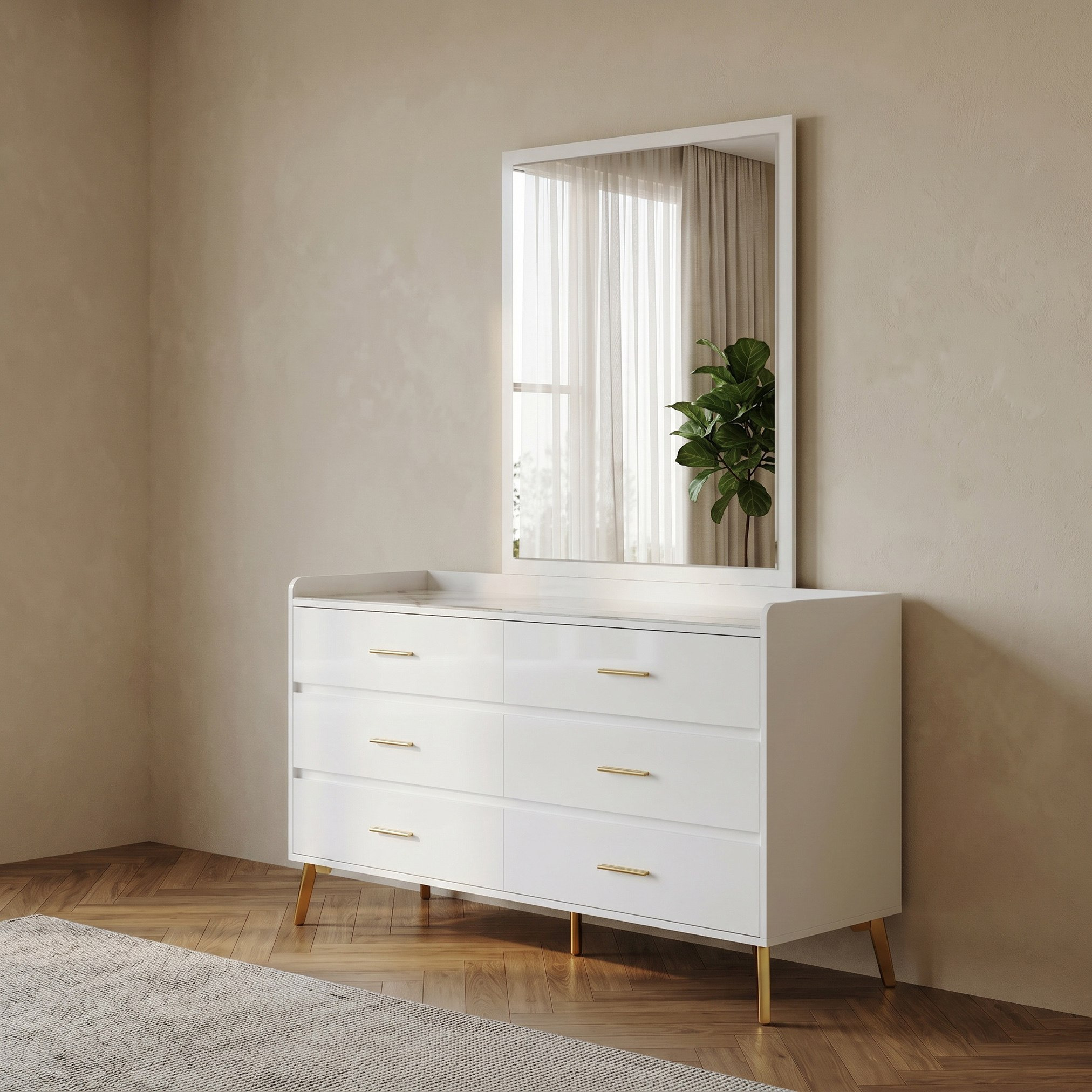 طقم غرفة نوم كينج منجد بسطح حجر ملبد 5 قطع من بيرل بلوب - 180x200 سم-hbxbedroom-bedsandbedsets-bedroomsets-king-image-10