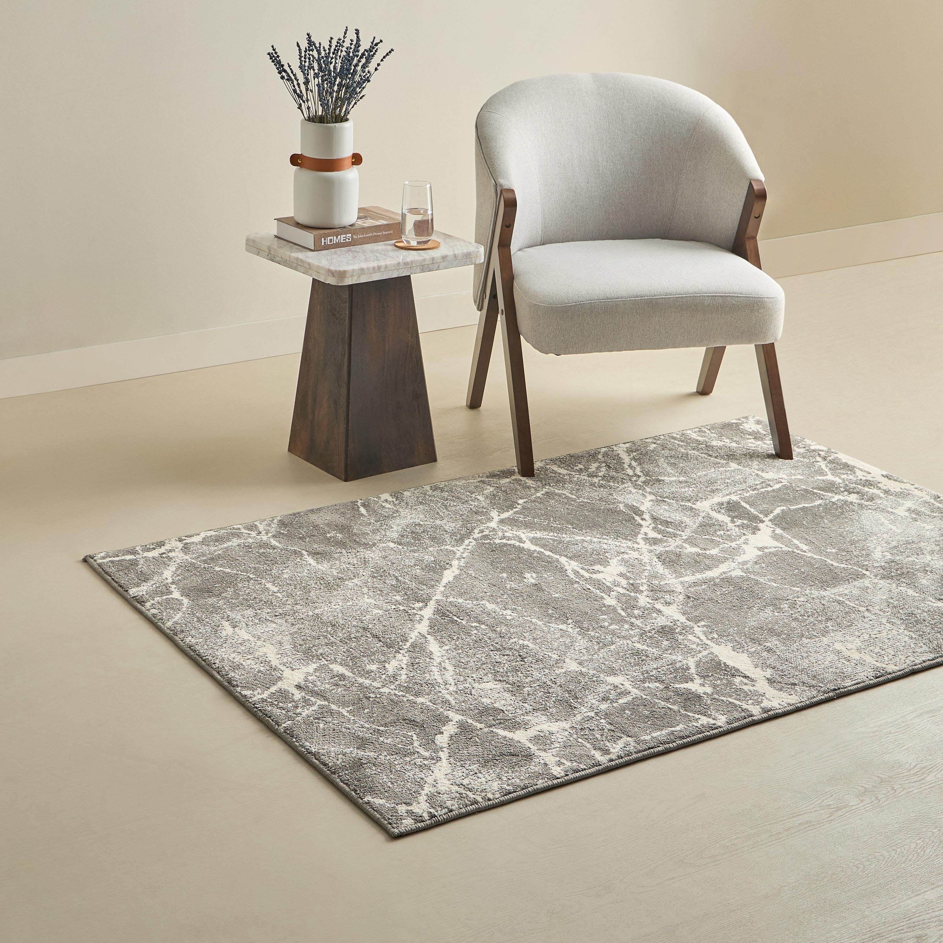 Vienna Feza Microfiber Textured Rug - 120x170 cm-hbxdecorandfurnishings-floorcoverings-rugs-image-5