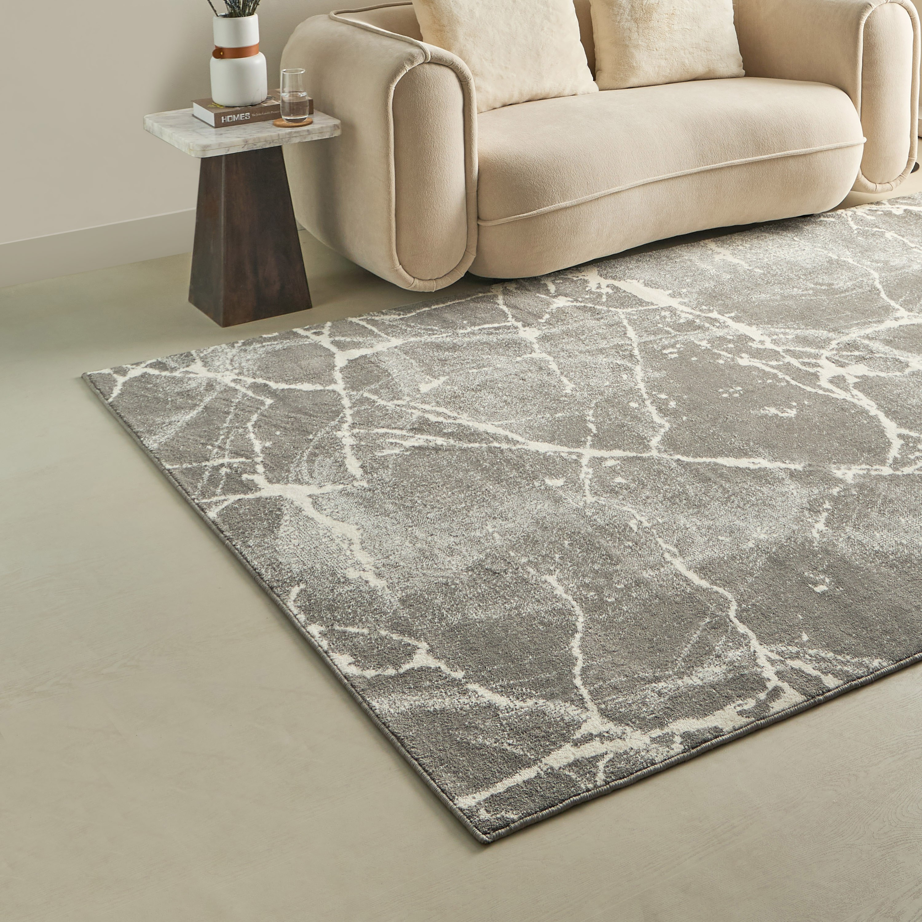 Vienna Feza Microfiber Textured Rug - 200x300 cm-hbxdecorandfurnishings-floorcoverings-rugs-image-1