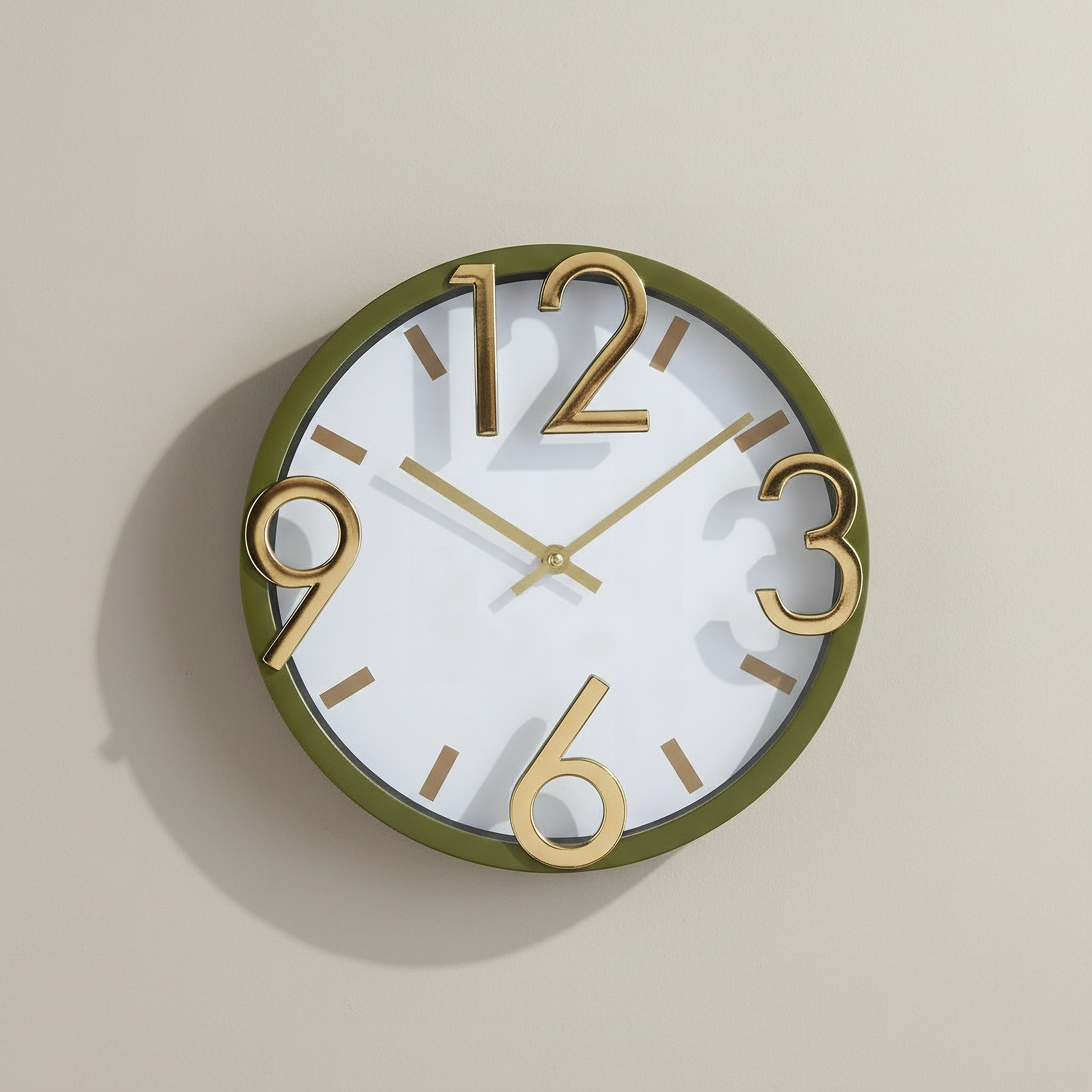 Cristine Modern Digits Wall Clock - 31x31x4 cm-hbxdiningroom-decorandaccessories-clocks-image-1