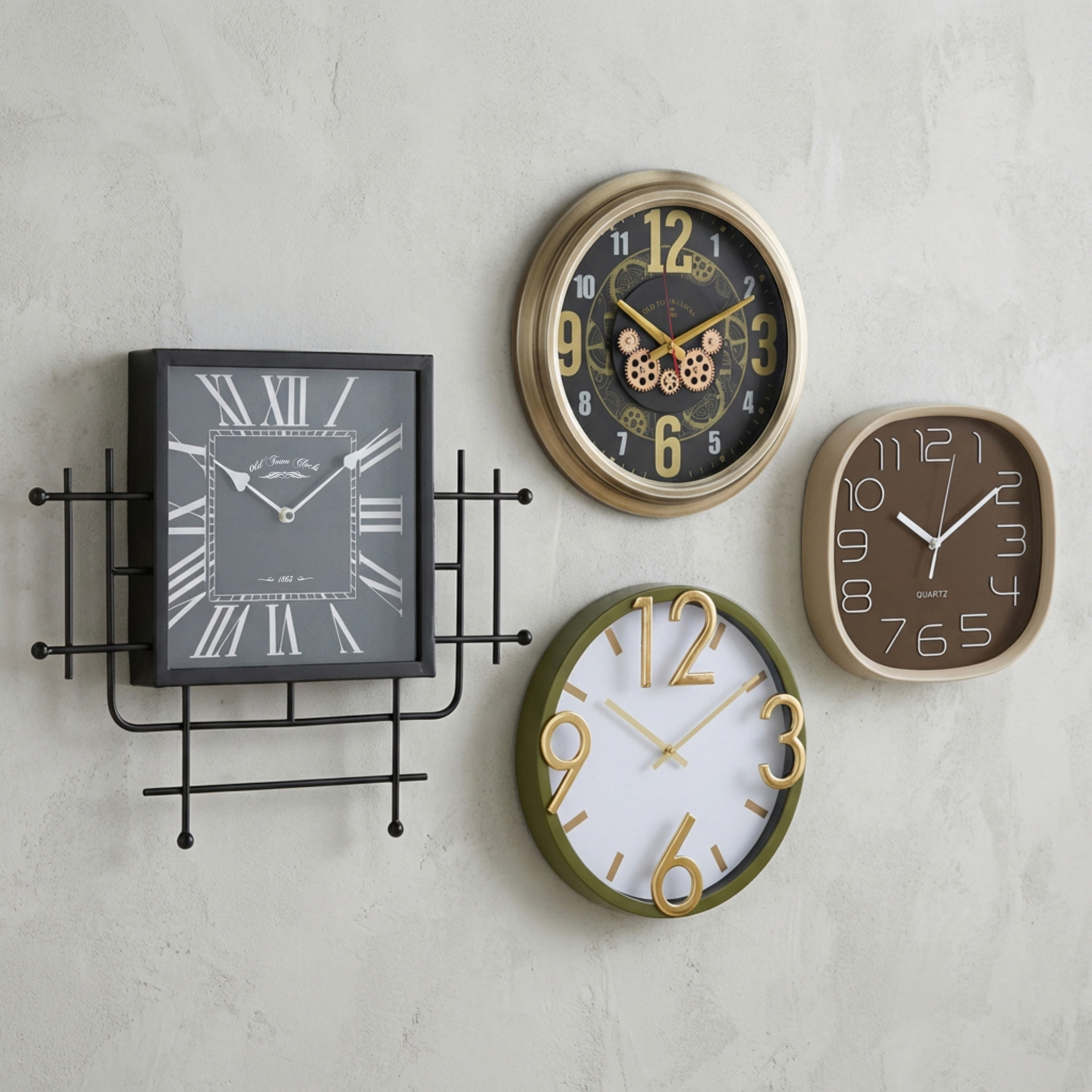 Cristine Modern Digits Wall Clock - 31x31x4 cm-hbxdiningroom-decorandaccessories-clocks-image-4